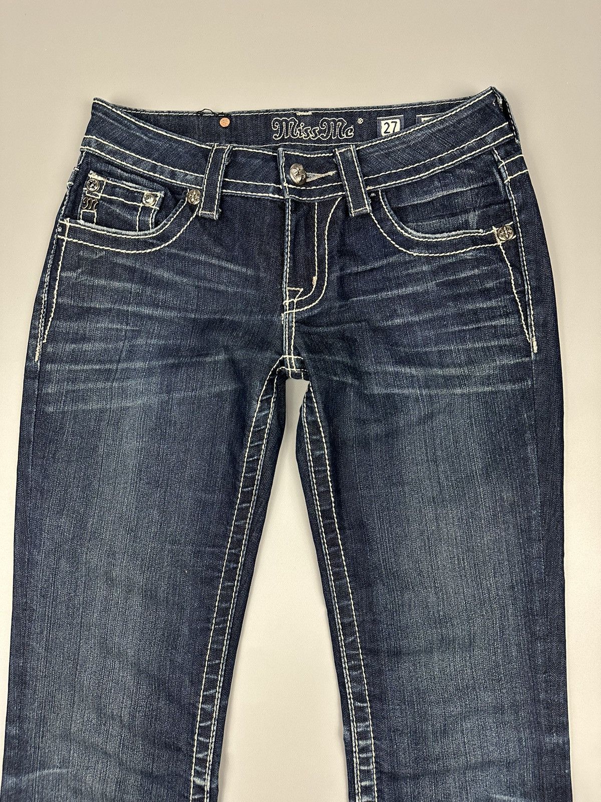 If Six Was Nine × Le Grande Bleu (L.G.B.) 🔥Flared🔥Miss Me Inspired by Chrome Hearts Design Denim Size US 29 - 6 Thumbnail