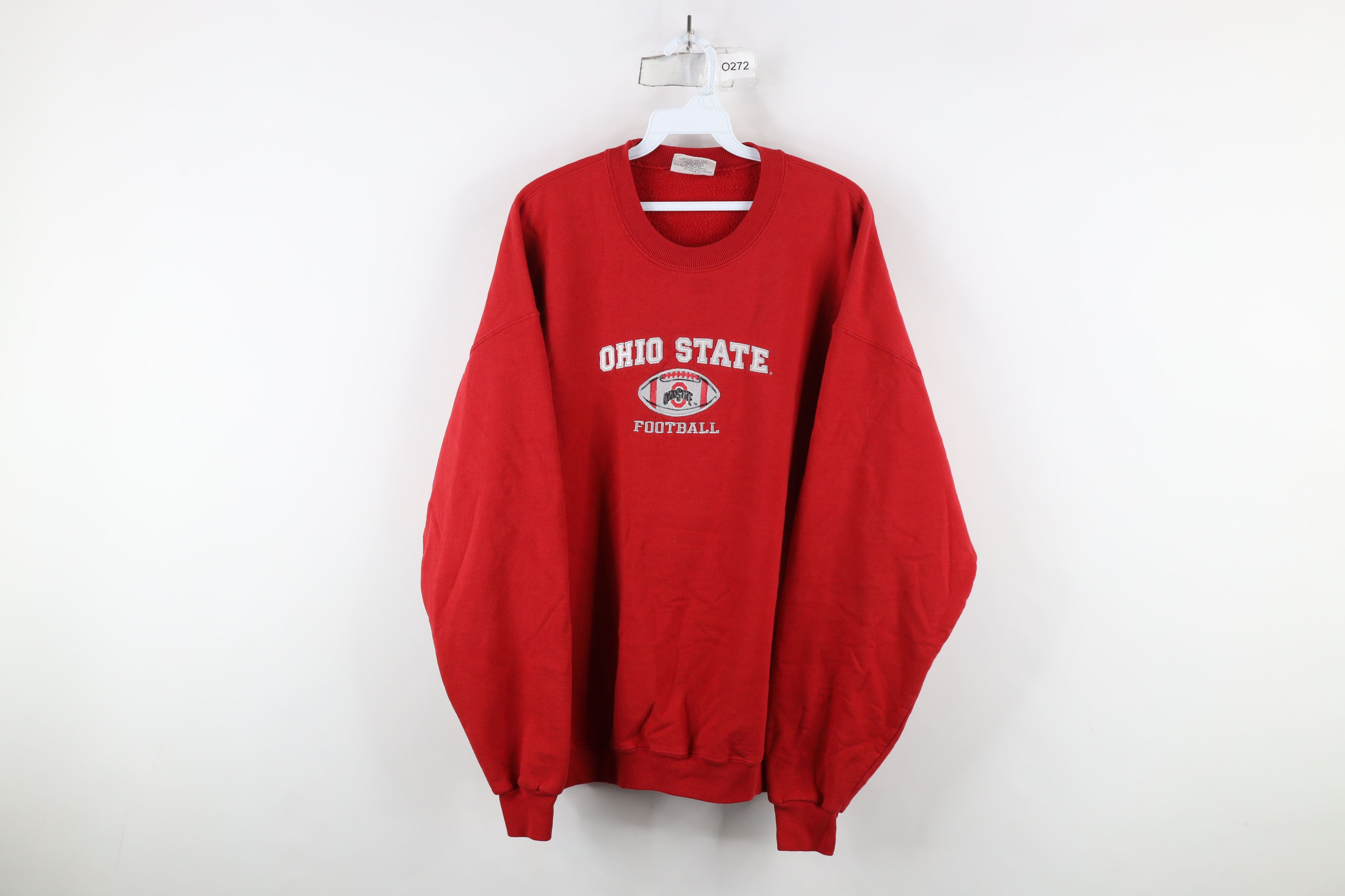 Vintage Vintage 90s Ohio State University Football Sweatshirt USA Size US XL / EU 56 / 4 - 1 Thumbnail