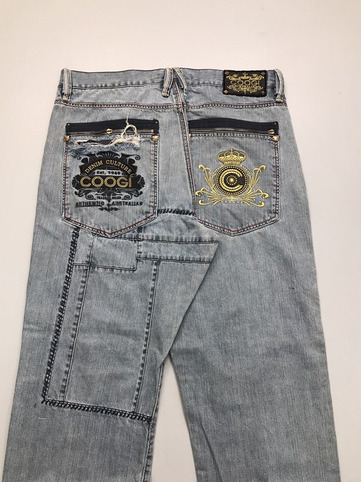 Coogi Vintage Coogi crazy patterns embroidered denim pant Size US 38 / EU 54 - 13 Thumbnail