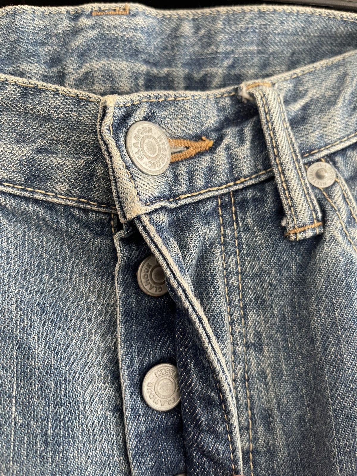 Hysteric Glamour × Japanese Brand Hysteric Glamour Distressed Dirty Patches Jeans Size US 30 / EU 46 - 6 Thumbnail