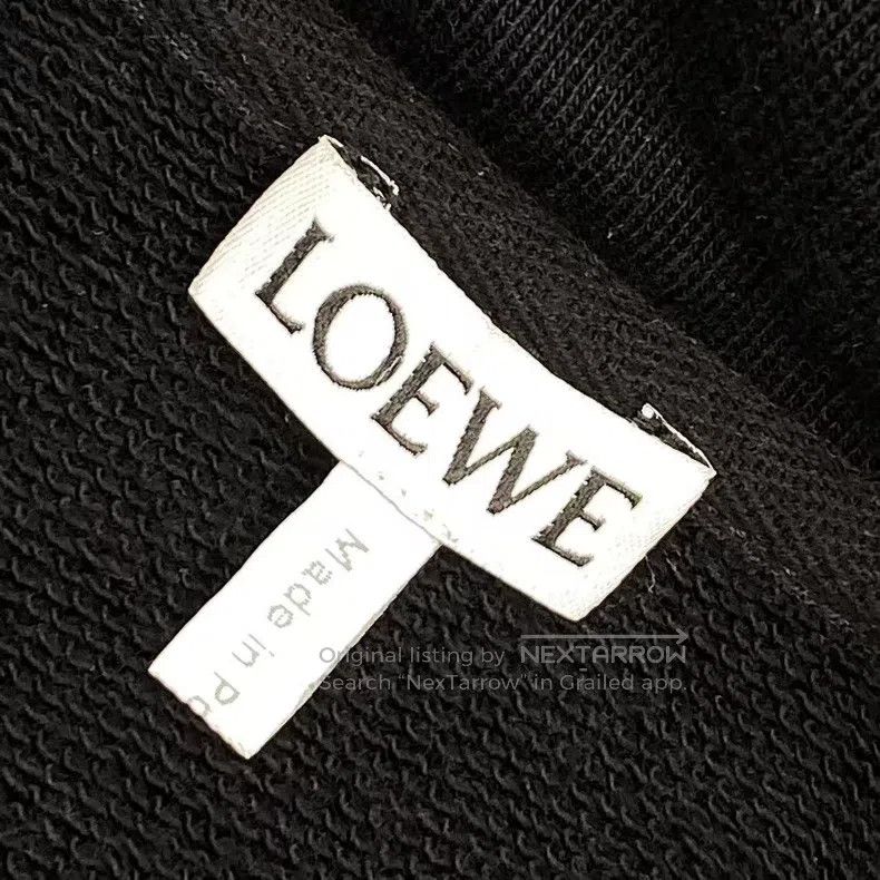 Loewe Loewe Cotton chest leather brand logo short hoodie Size M / US 6-8 / IT 42-44 - 4 Thumbnail