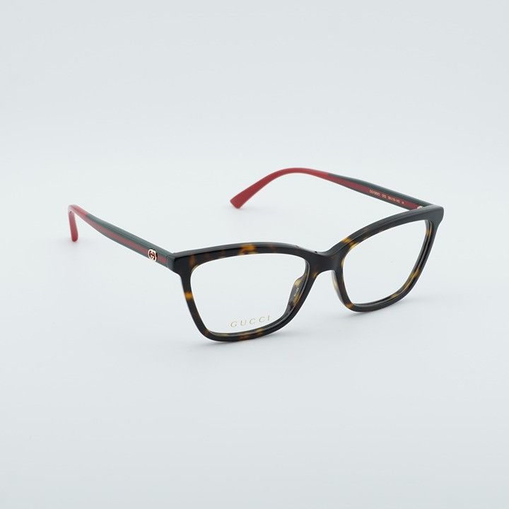 Gucci Gucci GG1989O 002 Square Eyeglasses - Havana 56mm Size ONE SIZE - 5 Thumbnail