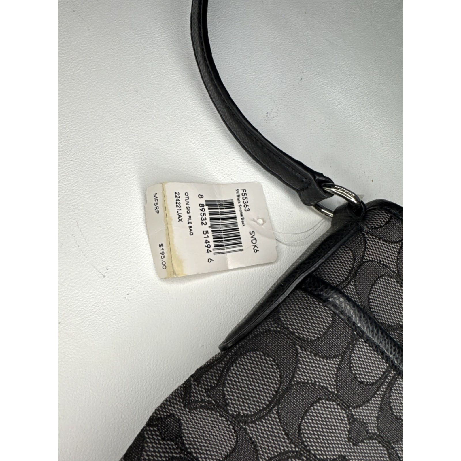 Coach COACH Signature Shoulder Bag Canvas F55363 Brand New W Tag Smoke Black Womens Bag Size ONE SIZE - 5 Thumbnail