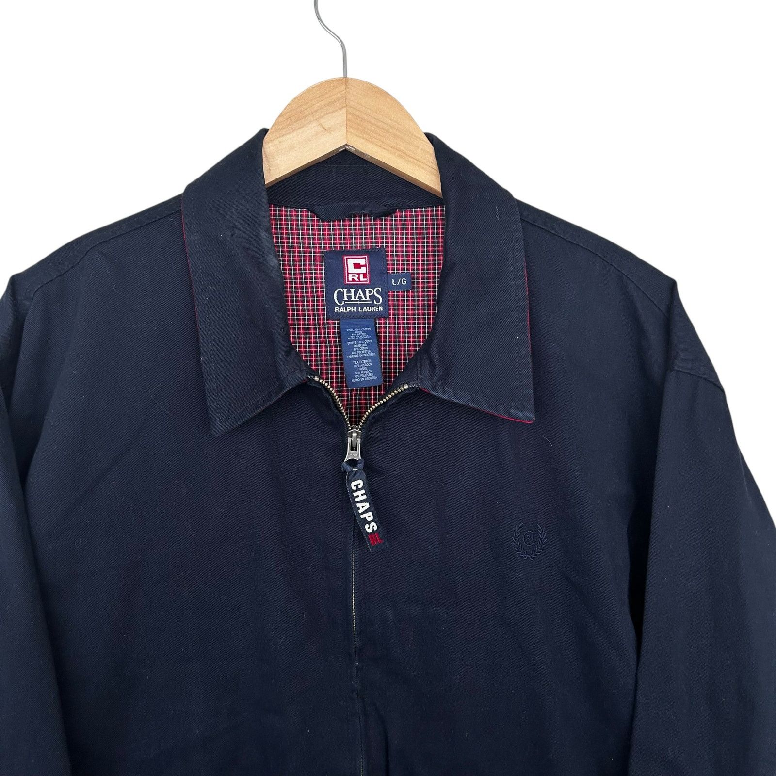 Chaps Chaps Ralph Lauren Navy Blue Bomber Jacket Sz L Size US L / EU 52-54 / 3 - 3 Thumbnail