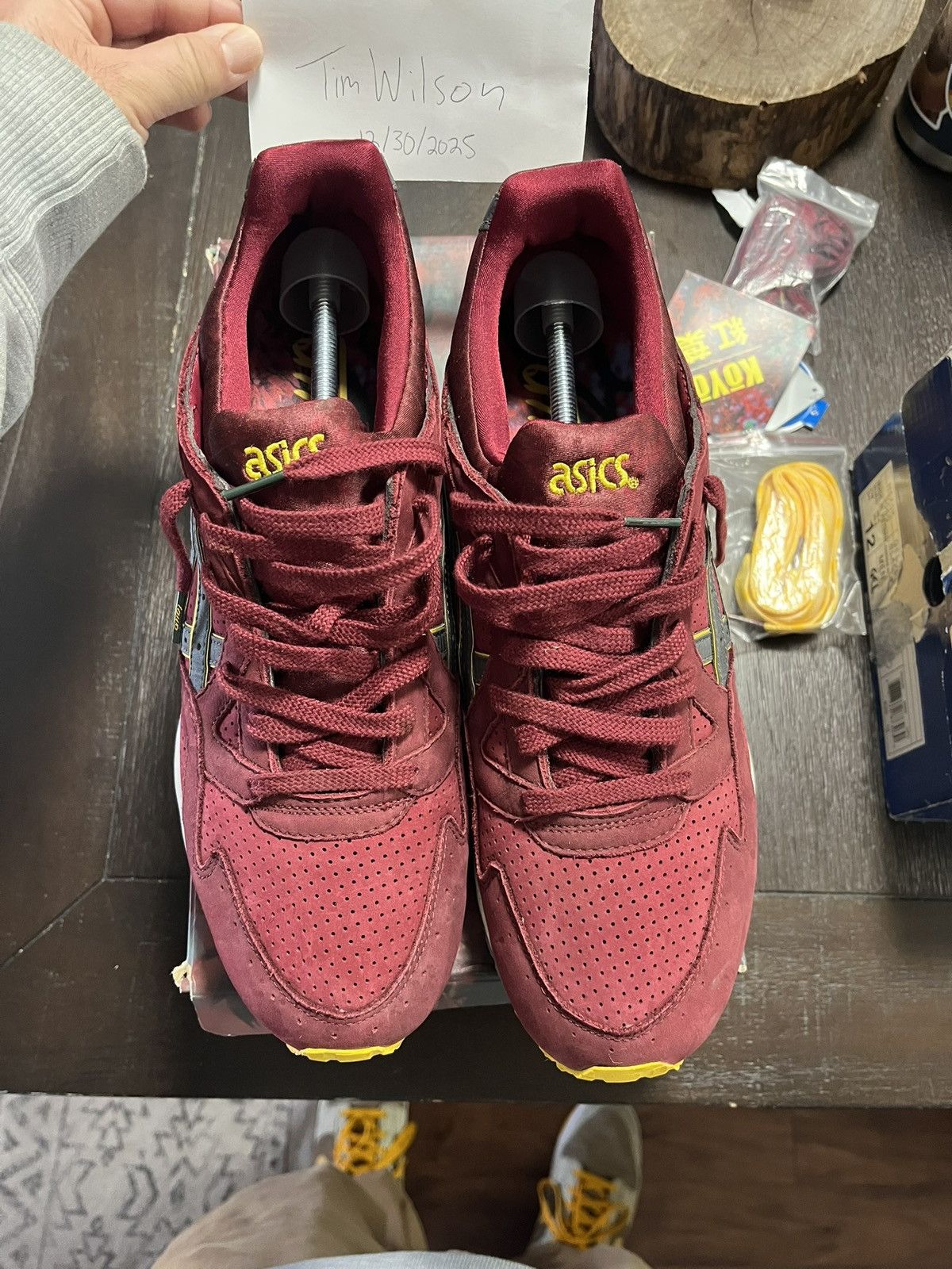 Asics Asics GLV x The Good Will Out “Koyo” Burgundy Black Yellow Size US 13 / EU 46 - 3 Thumbnail