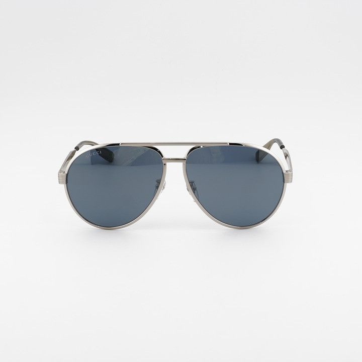 Gucci Gucci GG1513S 003 Sunglasses Silver Aviator Frame, Smoke Size ONE SIZE - 2 Thumbnail