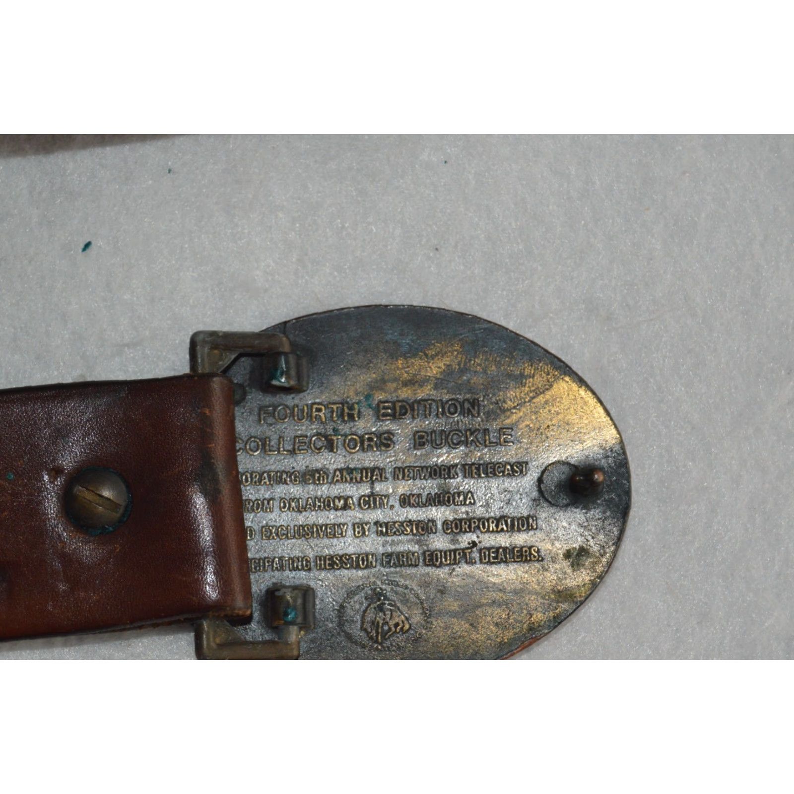 Vintage VINTAGE tooled leather belt Mike 1978 International Finals Rodeo Hesston Belt Mens 38 Brown Leather Western Bohemian Style Size 38 - 2 Thumbnail