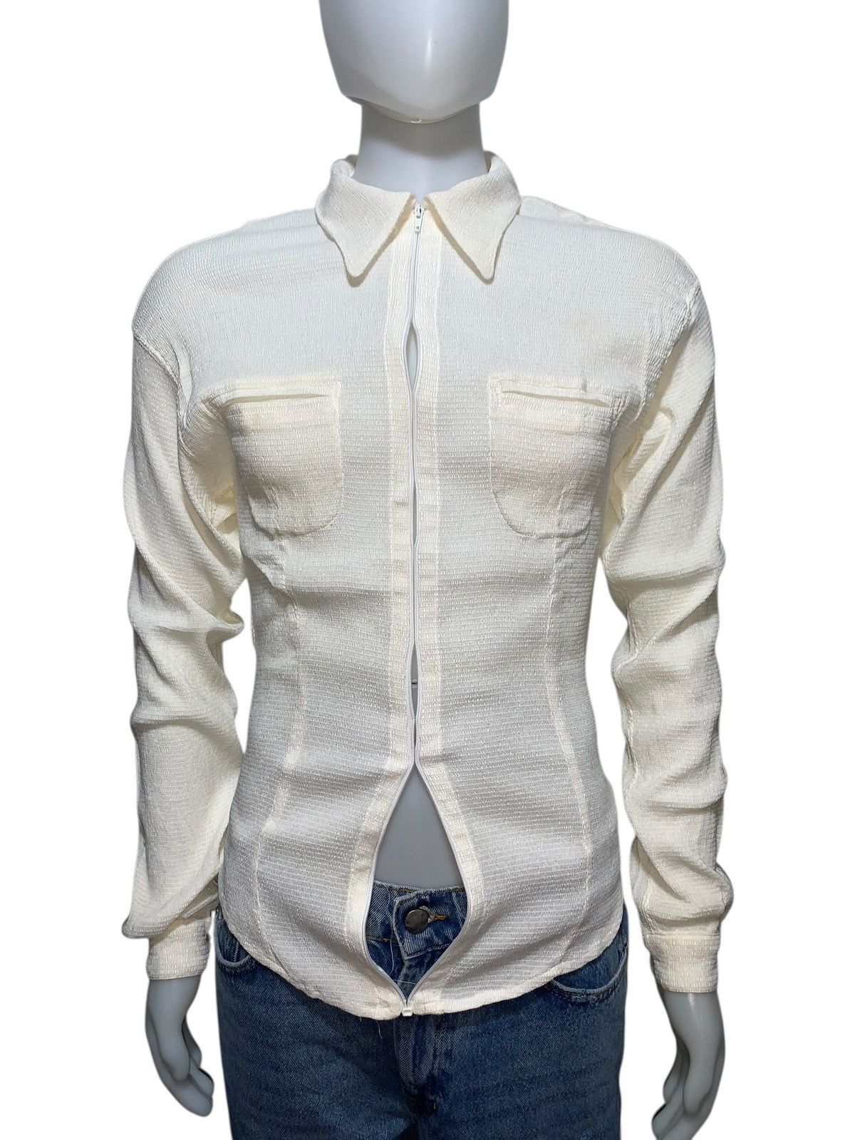 Calugi e Gianelli Vintage Calugi e giannelli pleated wrinkle zip shirt Size US M / EU 48-50 / 2 - 4 Thumbnail