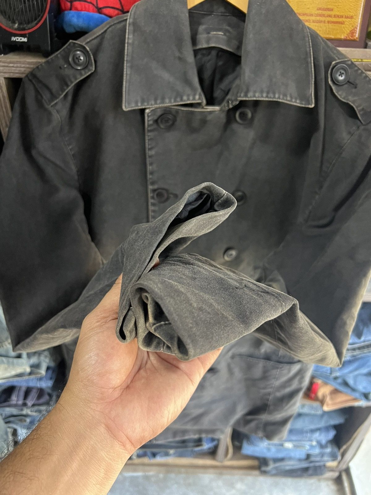 Michel Klein 🔥Sun Faded Klein Plus Homme Double Breasted Button Jacket Size US M / EU 48-50 / 2 - 9 Thumbnail