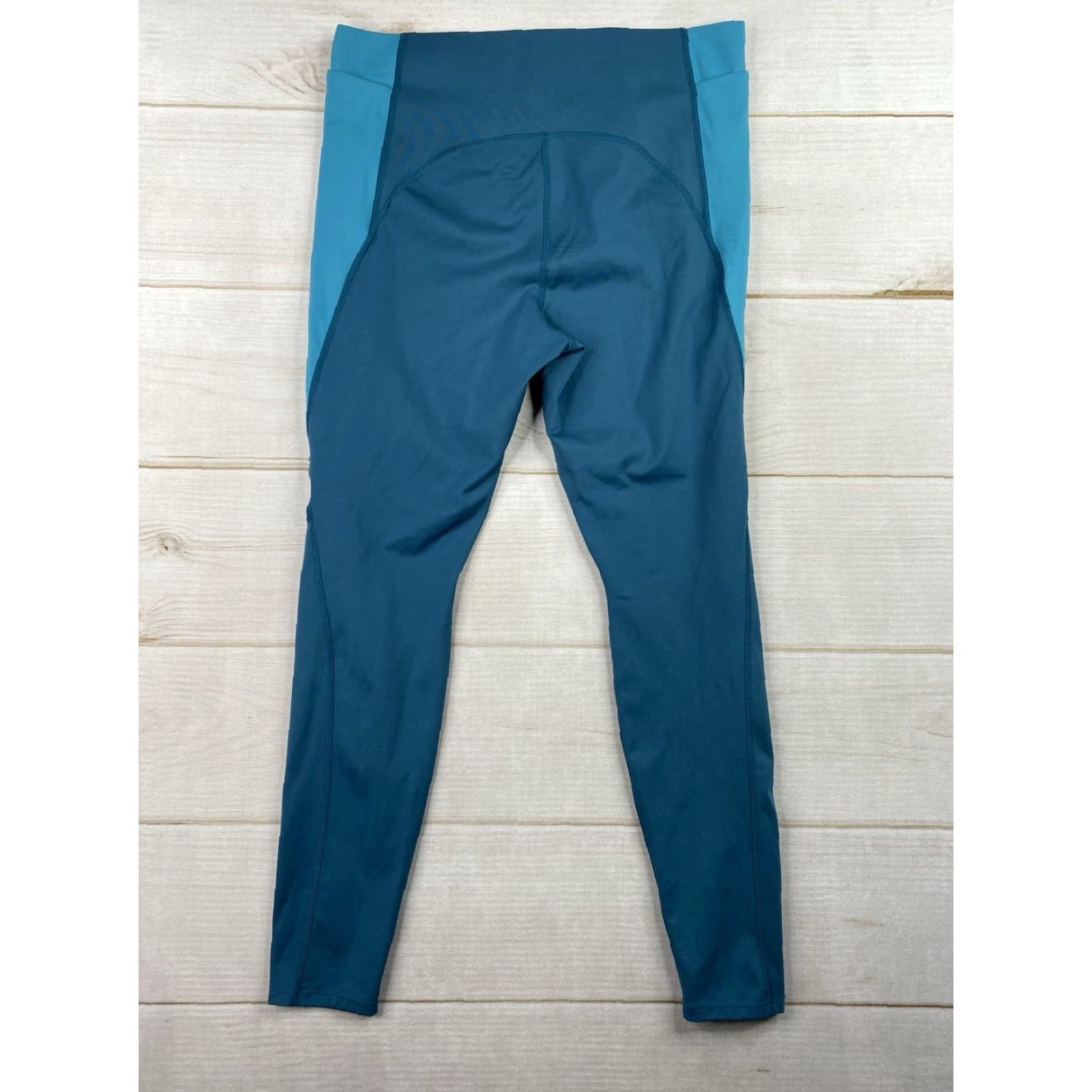 Vintage All in Motion Womens Leggings L Blue High Rise Blue Athleisure Pockets Gym Size 36" / US 14 / IT 50 - 5 Thumbnail