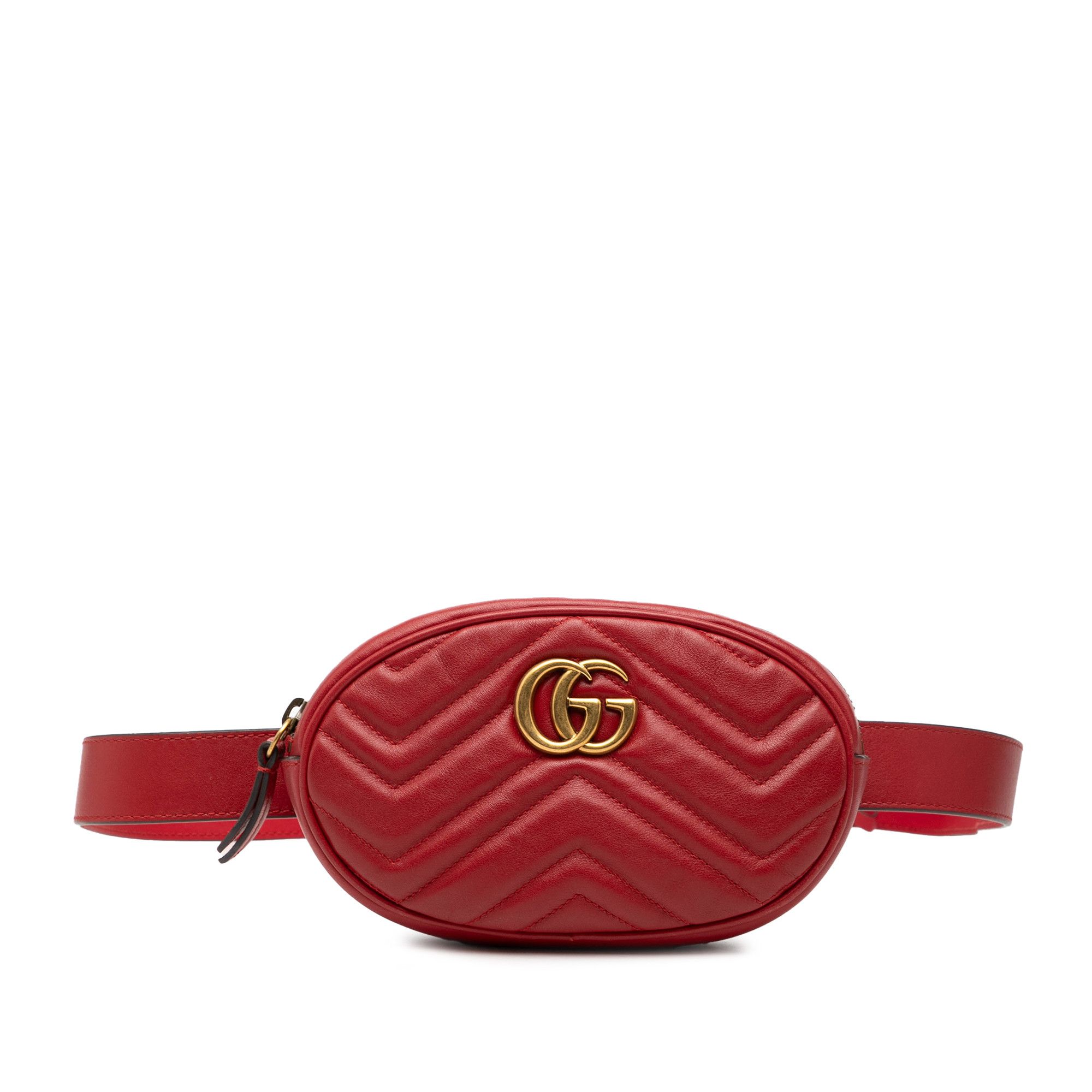 Gucci GG Marmont Matelasse Leather Belt Bag