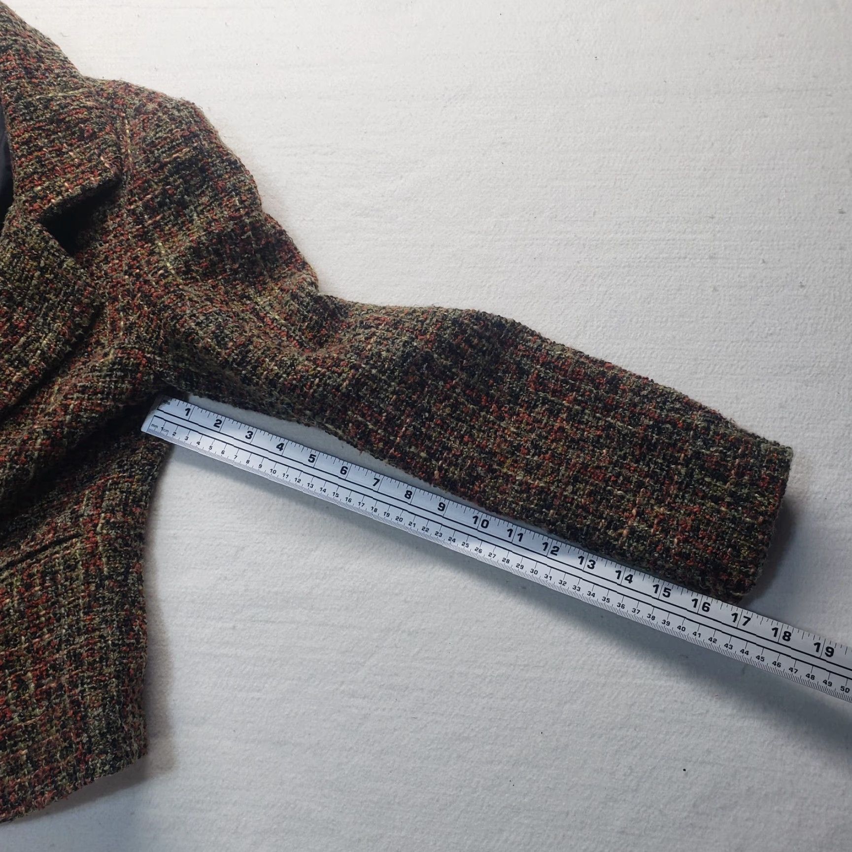 Vintage Brandon Thomas Button Up Blazer Jacket Tweed Business Wear Women's 6 Plaid Short Zip Size M / US 6-8 / IT 42-44 - 7 Thumbnail