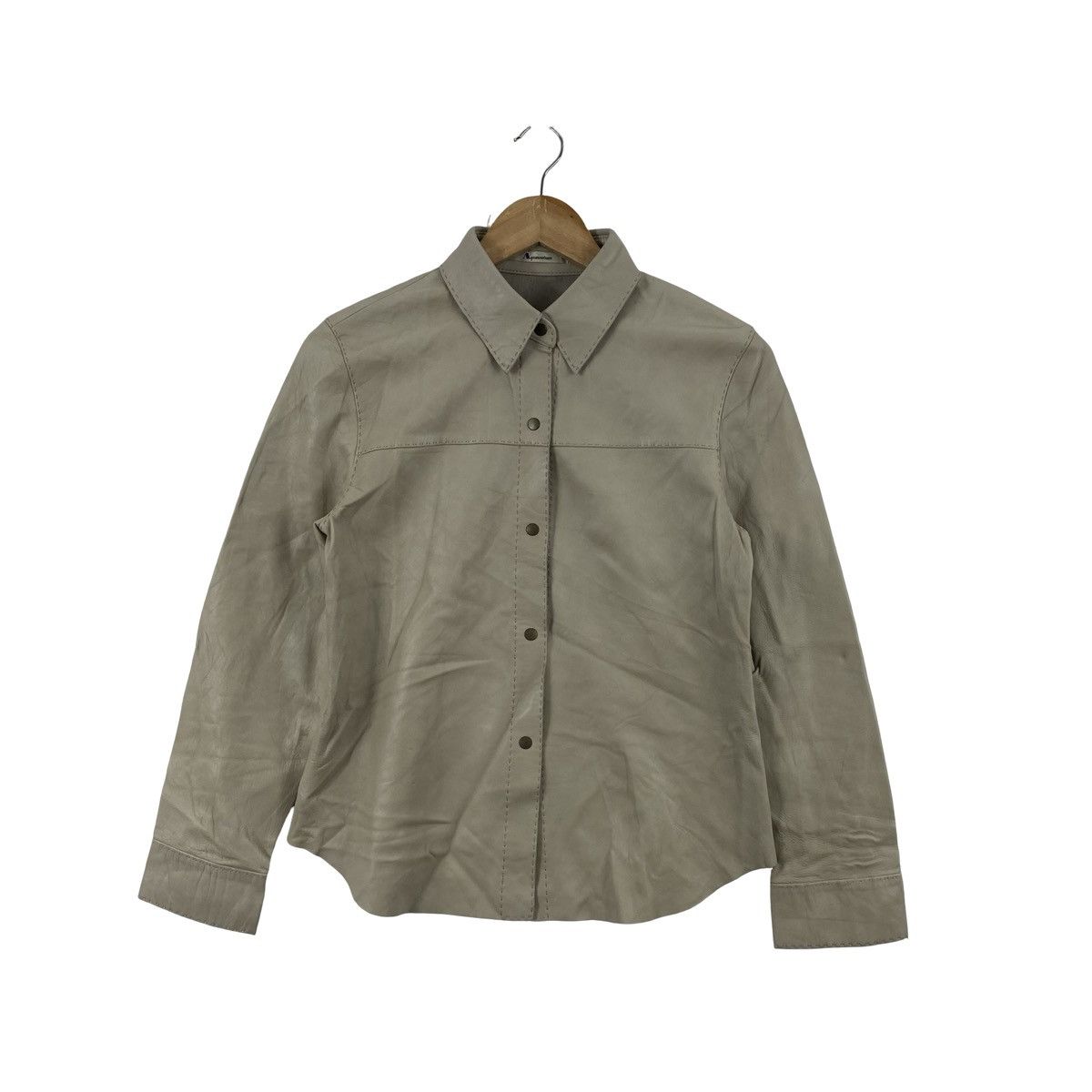 Aquascutum Vintage AQUASCUTUM Genuine Leather Button Up Shirt Jacket Size S / US 4 / IT 40 - 4 Thumbnail