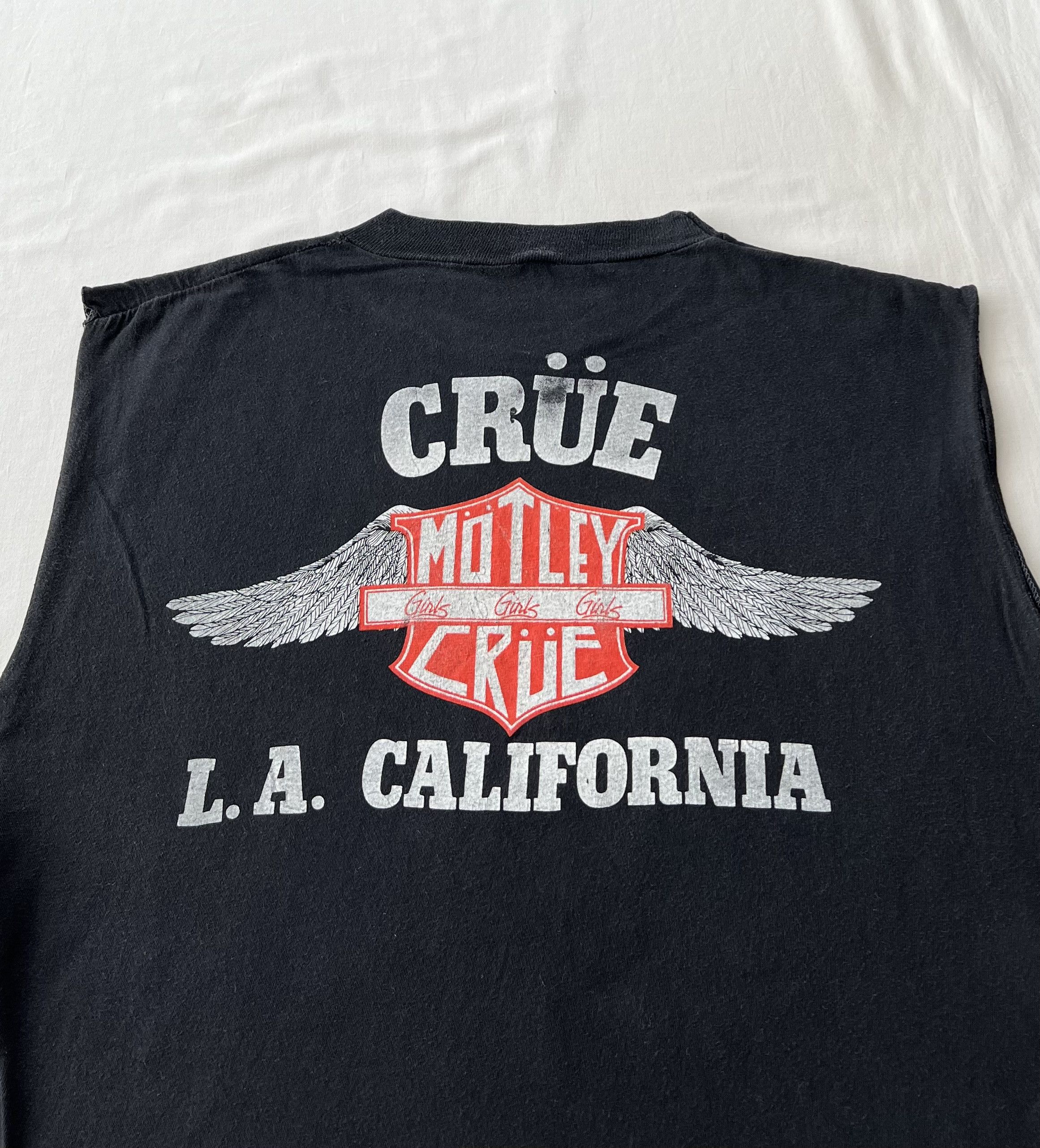 Band Tees Vintage 1987 Motley Crue Girls Girls Girls Black Sleeveless Size US M / EU 48-50 / 2 - 11 Thumbnail