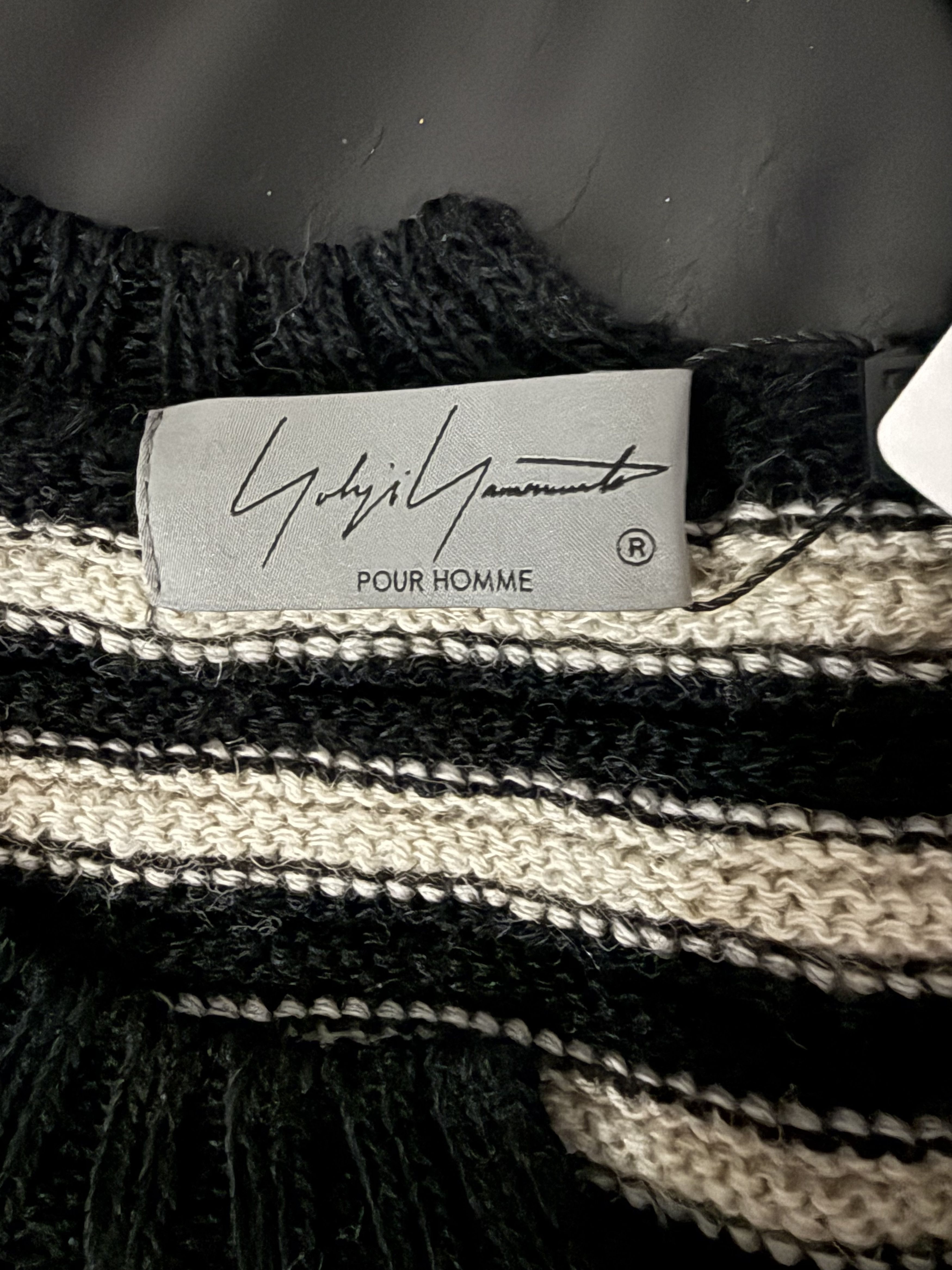 Yohji Yamamoto Asymmetric Striped Knit Size US L / EU 52-54 / 3 - 11 Thumbnail