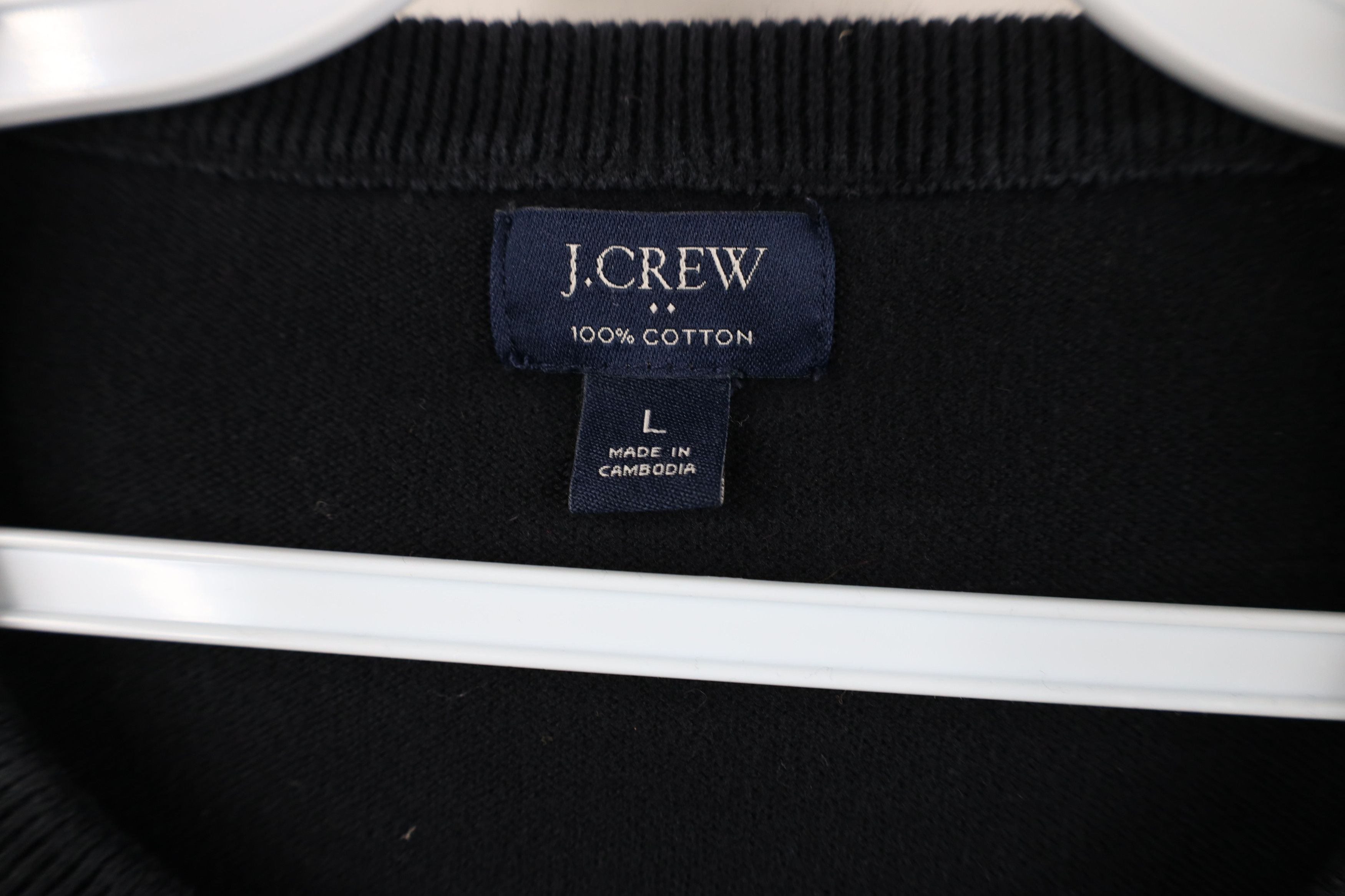 J.Crew J Crew Blank Lightweight Cotton Knit Crewneck Sweater Black Size L / US 10 / IT 46 - 5 Thumbnail