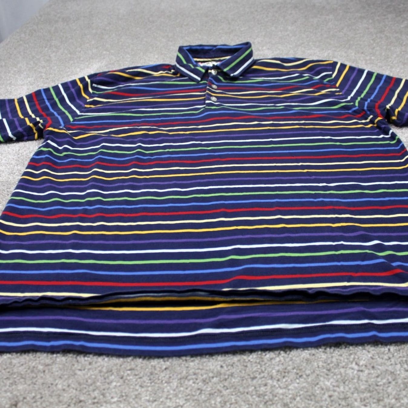 Orvis Orvis Polo Shirt Mens XL Colorful Striped 100% Cotton Short Sleeve Pullover Polo Shirt Mens XL Colorful Striped Blue 100% Cotton Orvis Size US XL / EU 56 / 4 - 2 Thumbnail