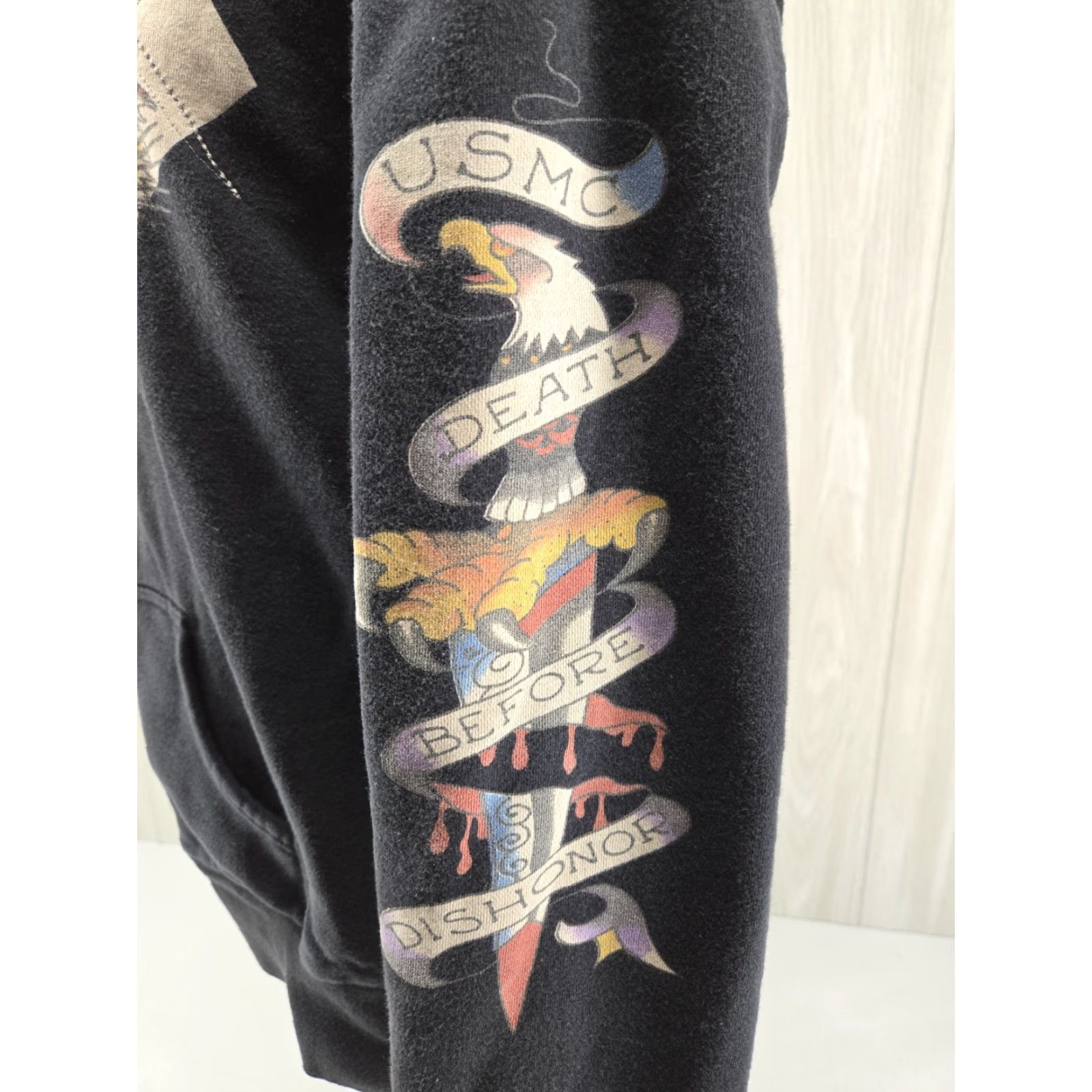 Ed Hardy VINTAGE Ed Hardy Women's Full Zip Hoodie Tiger Logo 3XL Black Knit Cotton Polyester Rhinestone Zipper Hoodie Sweatshirt Ladies Size XXL / US 16-18 / IT 52-54 - 6 Thumbnail