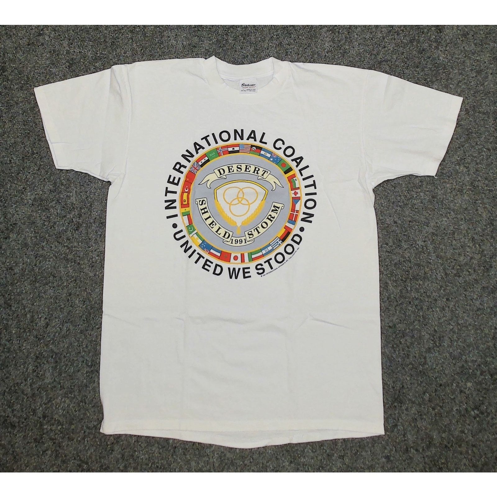 Vintage Vintage Stedman 1991 Desert Storm Single Stitch Tee L Size US L / EU 52-54 / 3 - 3 Thumbnail