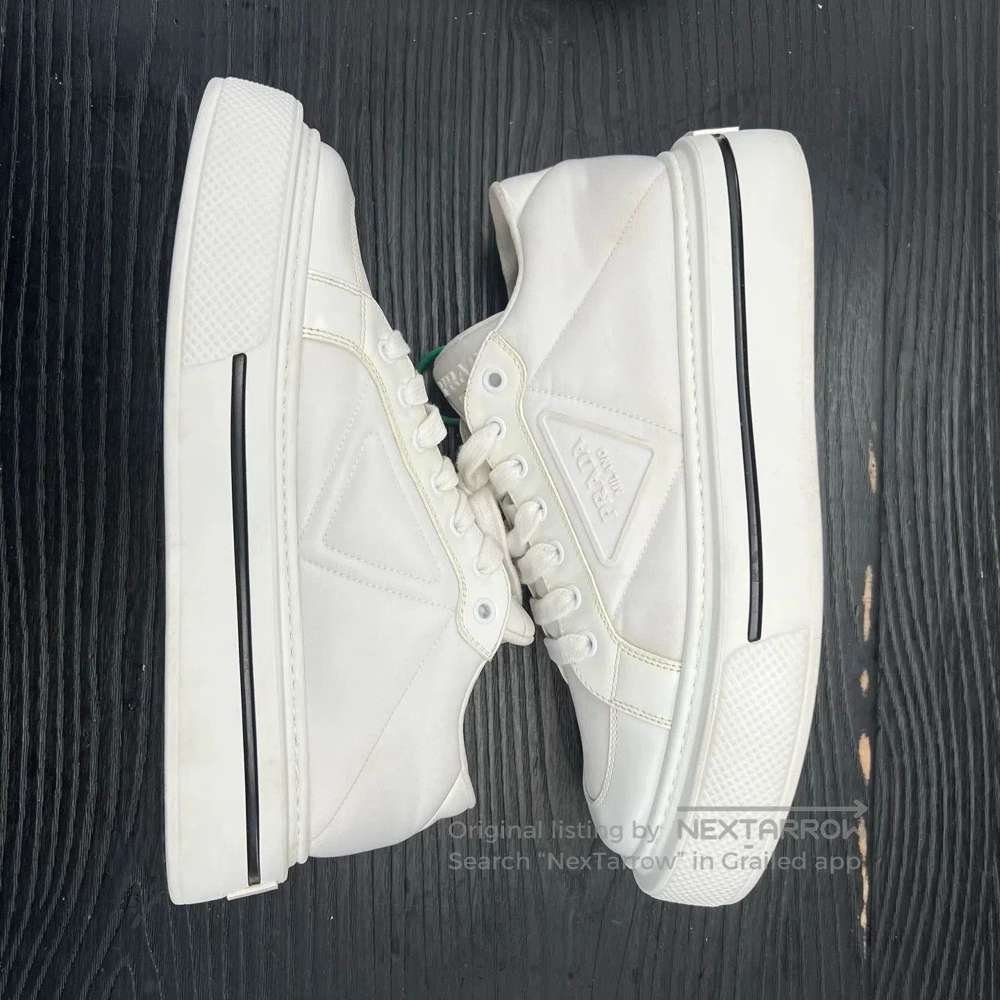 Prada Prada Macro White Sneakers. Size US 5.5 / EU 38 - 6 Thumbnail