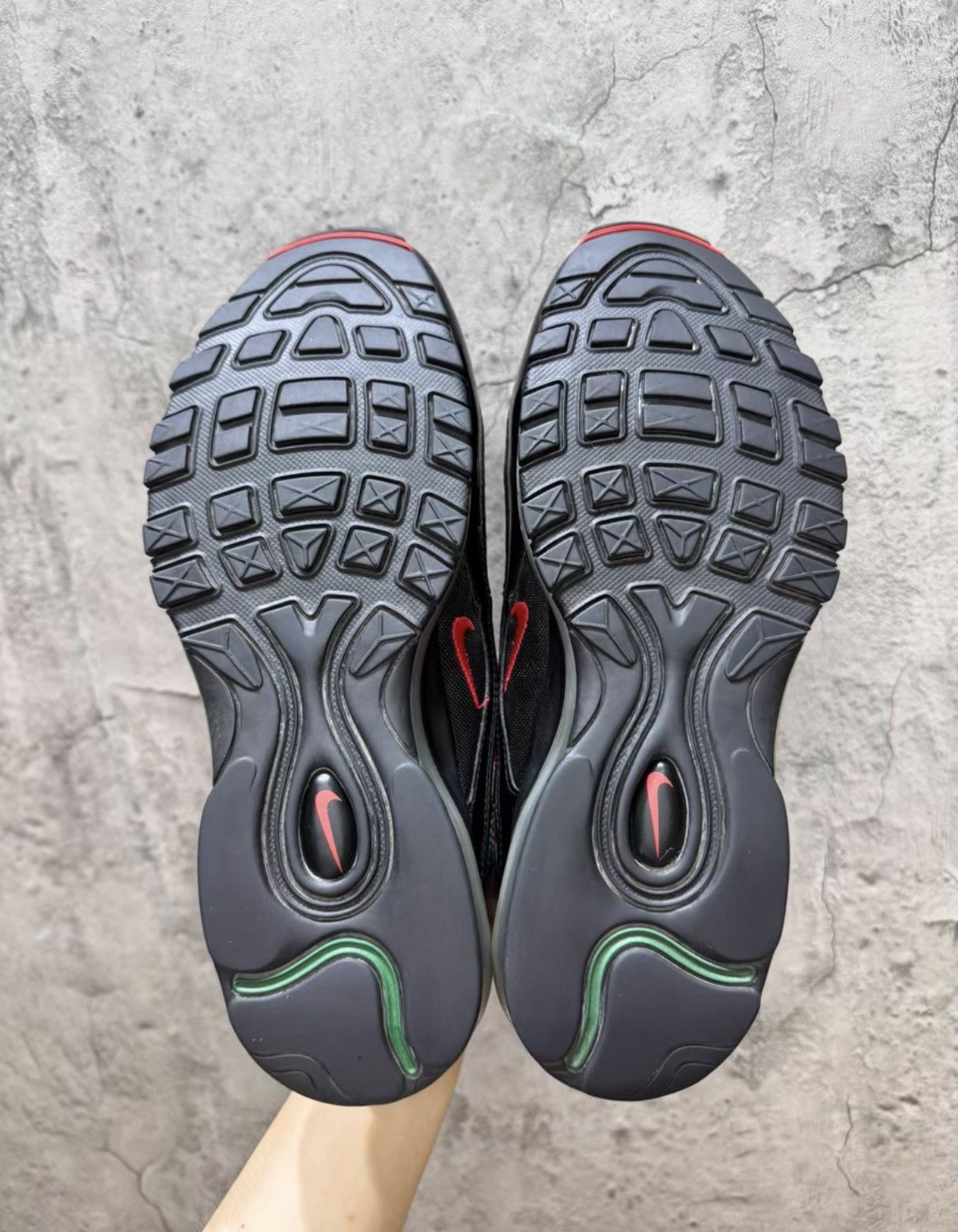 Nike Undefeated x Nike Air Max 97, Black Red & Green Striped K37 Size US 10 / EU 43 - 4 Thumbnail