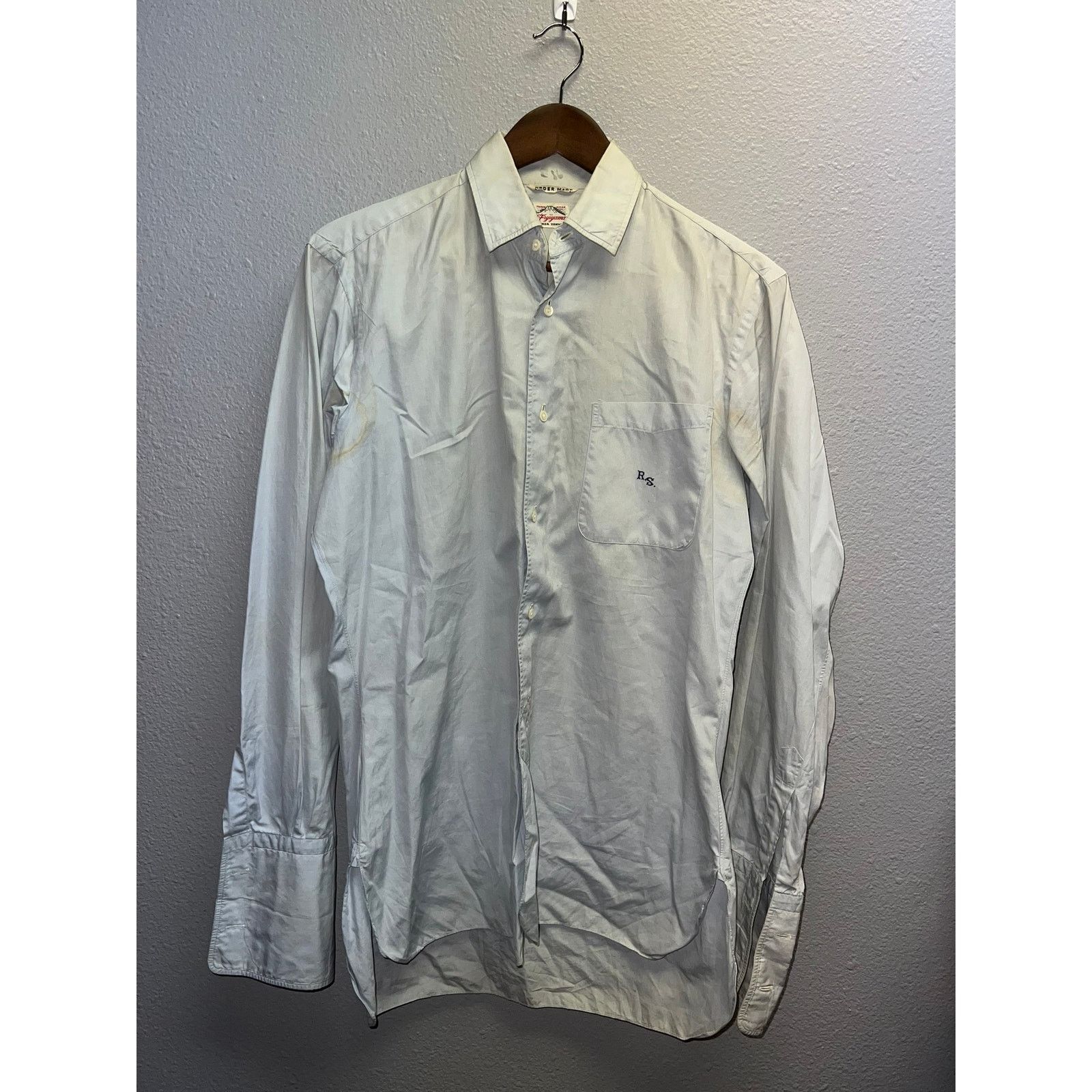 Vintage Fujiyama Ginza Toyko Button Down Long Sleeve Shirt Stained Size US M / EU 48-50 / 2 - 1 Thumbnail