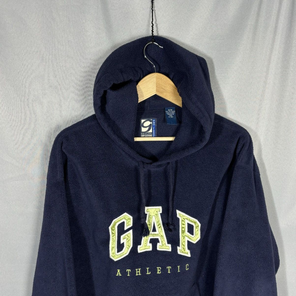 Gap Gap vintage fleece hoodie big logo rare dark blue streetwear Size US M / EU 48-50 / 2 - 2 Thumbnail