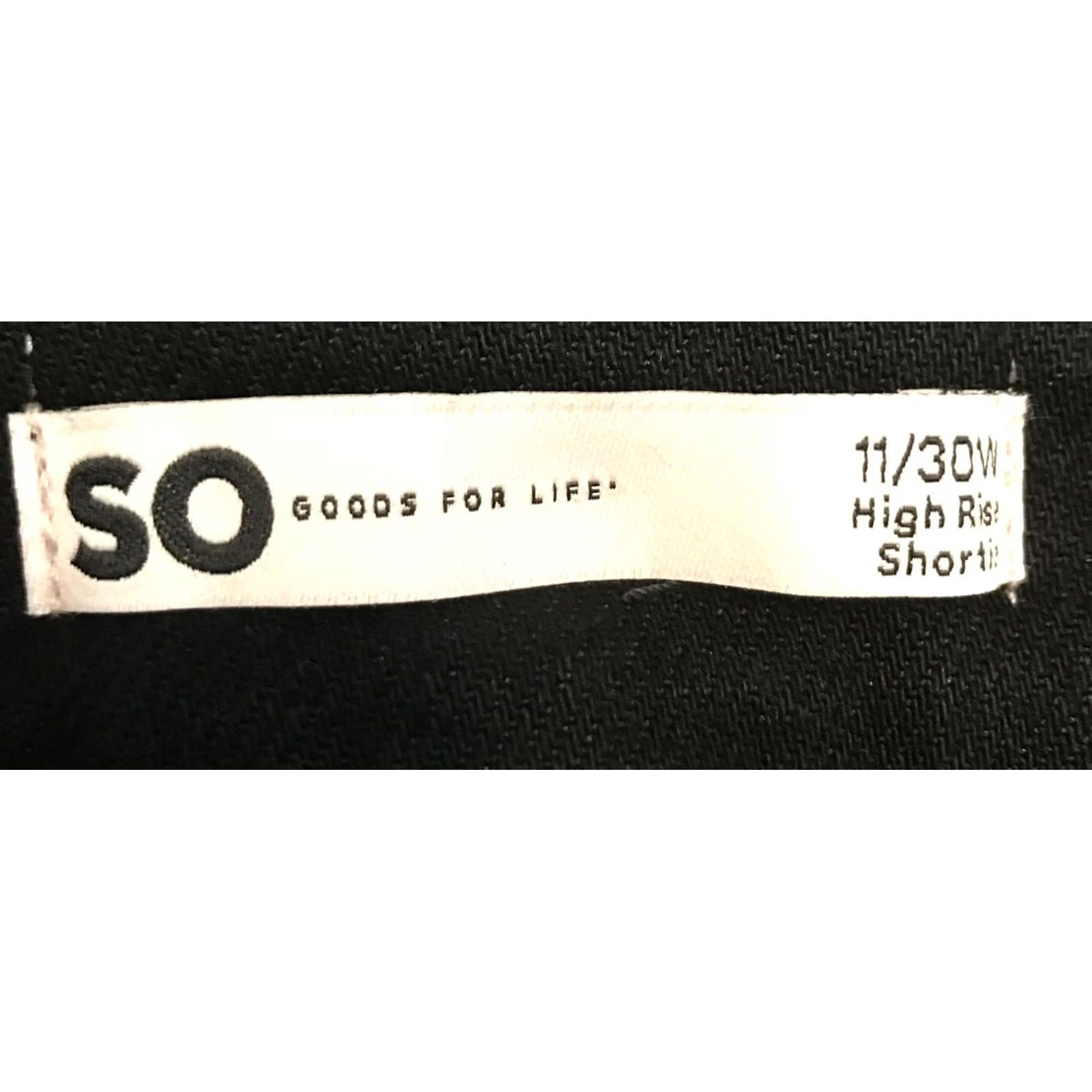 Vintage SO So Goods For Life Black High Rise Shortie Distressed Denim Shorts 11/Juniors 30x2.5in Pocket Stretch Womens Size 32" / US 10 / IT 46 - 3 Thumbnail