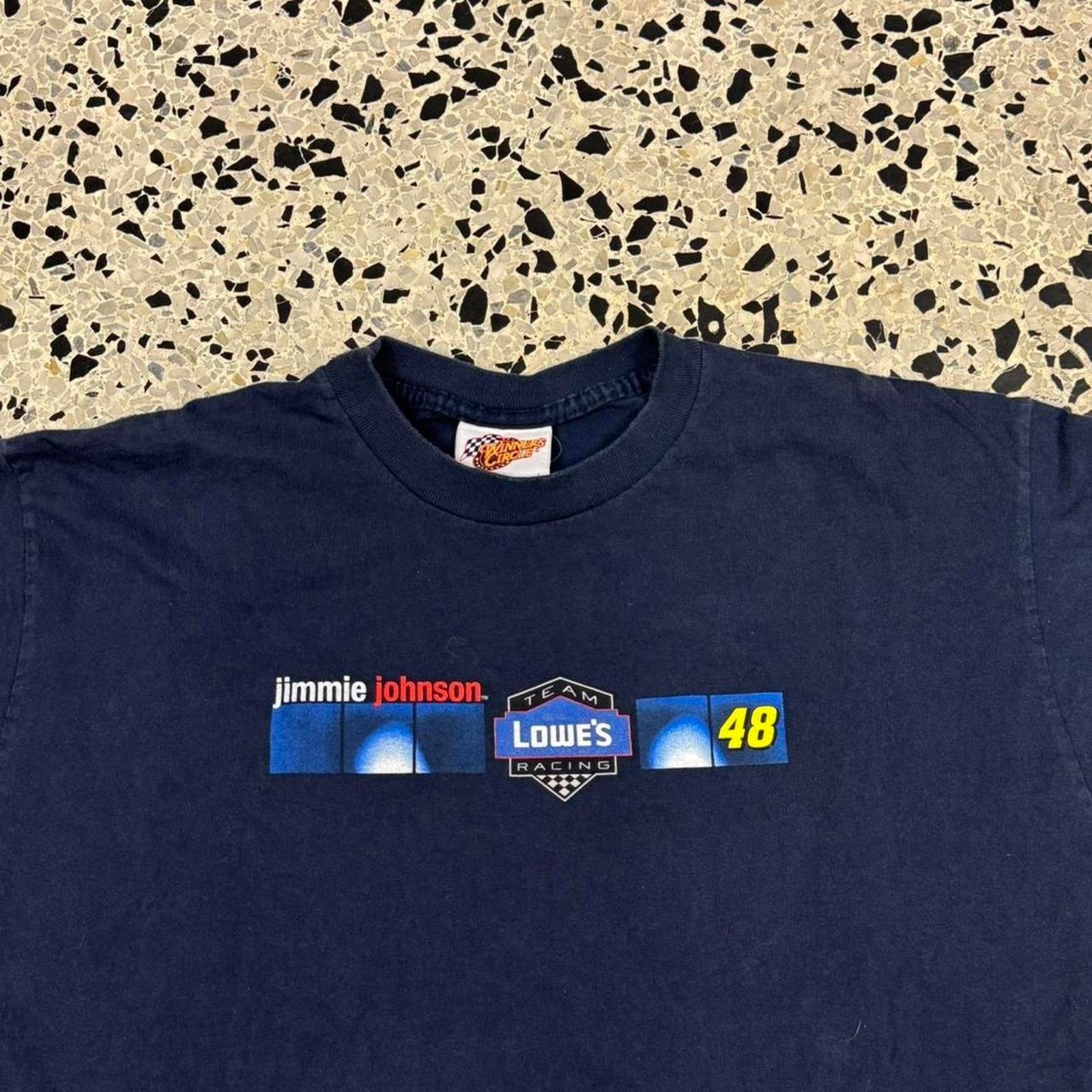 NASCAR × Vintage VINTAGE Y2K 2005 JIMMIE JOHNSON NASCAR DOUBLE SIDED TEE: Size US XL / EU 56 / 4 - 1 Thumbnail