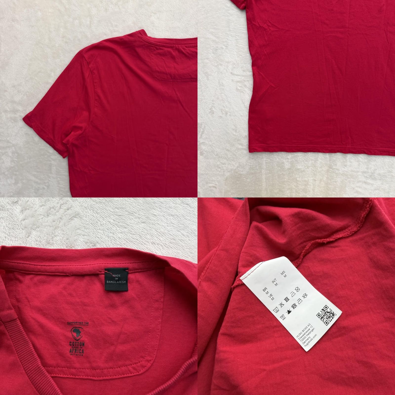 Hugo Boss HUGO BOSS Shirt Mens Medium Modern Fit Pink Logo Casual Crewneck Cotton Shirt Size US M / EU 48-50 / 2 - 9 Thumbnail