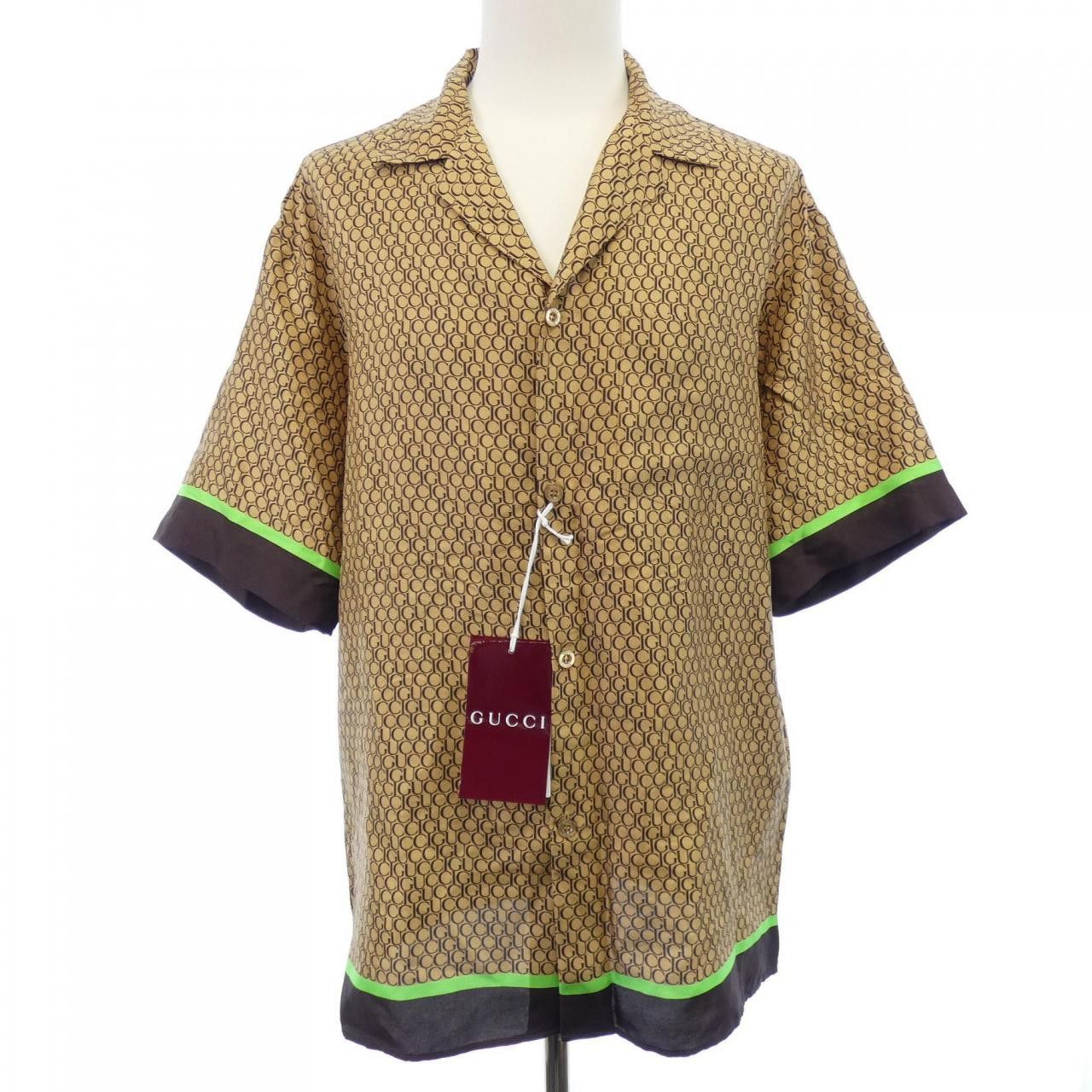 Gucci Gucci Gucci Silk Short Sleeve Shirt Textile Tops 787257ZAQL8 DUTY FREE for USA Size ONE SIZE - 1 Thumbnail