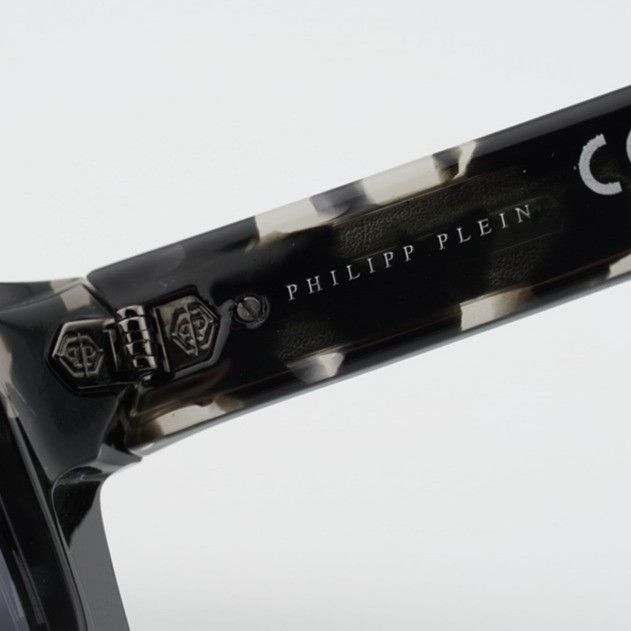 Philipp Plein Philipp Plein SPP044M 809X Sunglasses Black Rectangle Frame Size ONE SIZE - 2 Thumbnail