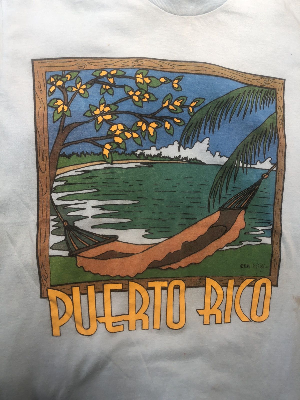 Vintage 90’ Single Stich Puerto Rico Shirt Size US L / EU 52-54 / 3 - 2 Thumbnail