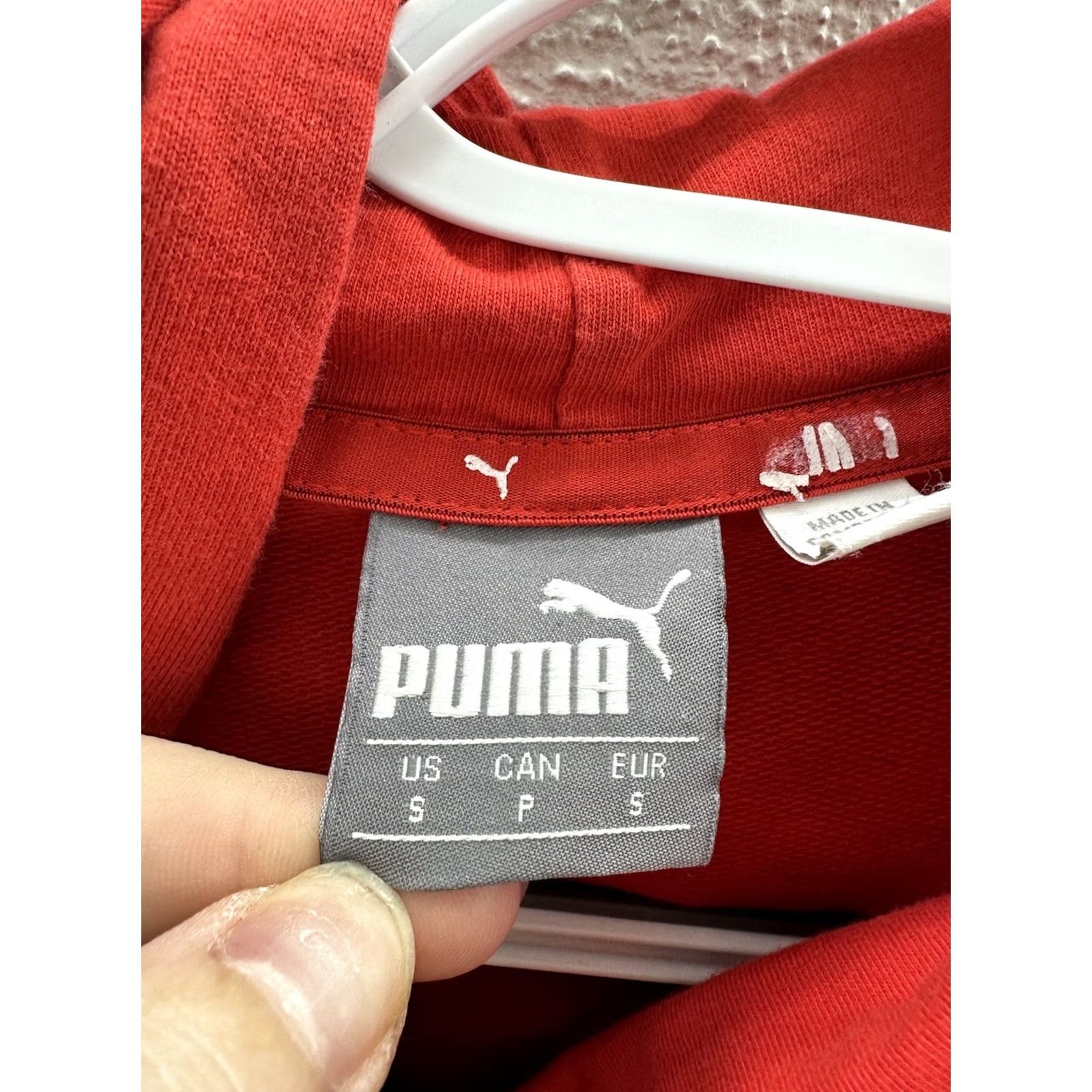 Puma Puma Mens Hoodie Short Sleeve Logo Red Size S Pullover Hooded Sweatshirt Casual Shirt with Logo (Cotton) Men Regular Fit Union Size US S / EU 44-46 / 1 - 5 Thumbnail