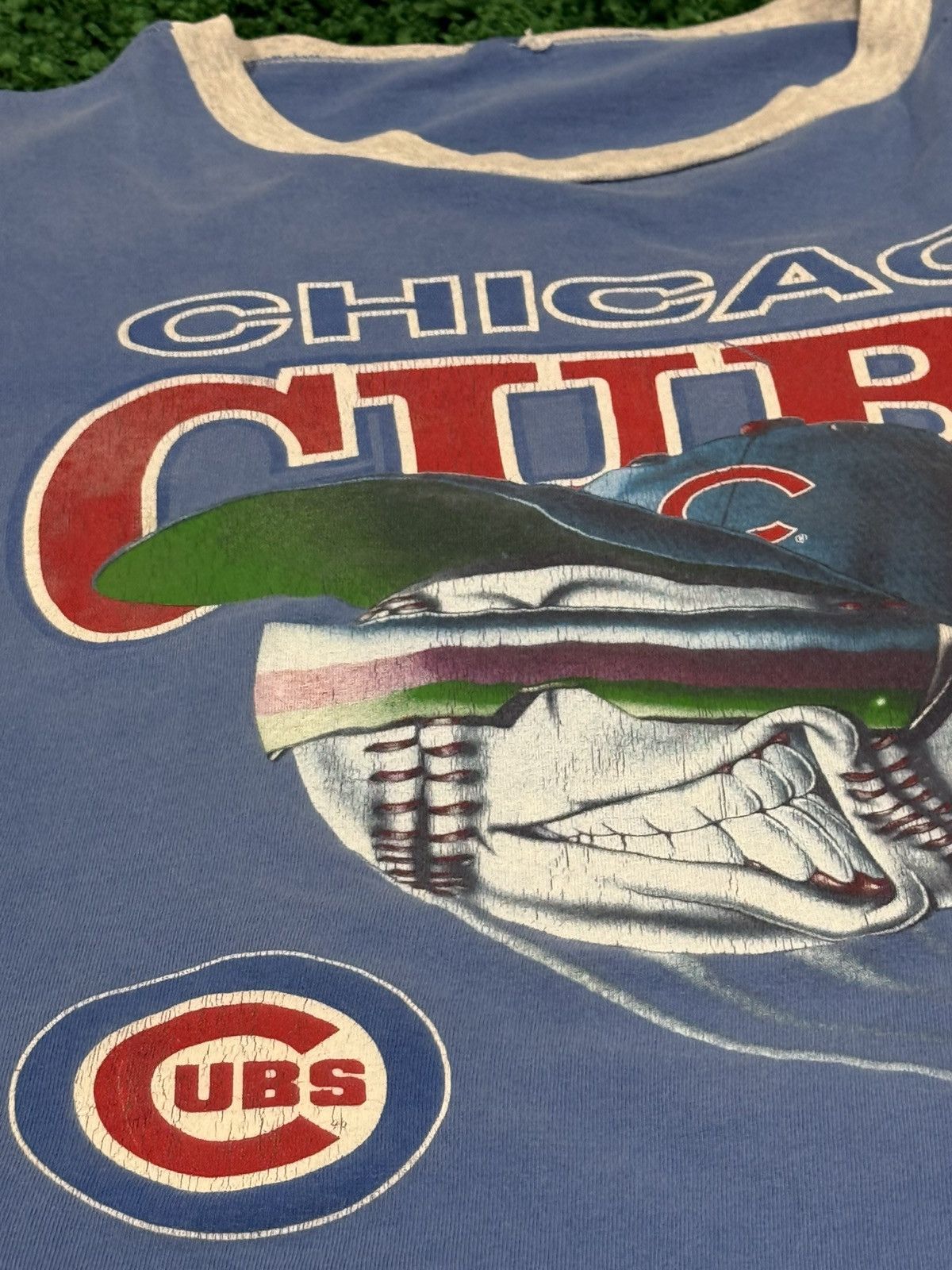 MLB RARE GRAIL 1994 Chicago Cubs Smirking Baseball Tee Vintage Size US XXL / EU 58 / 5 - 8 Thumbnail