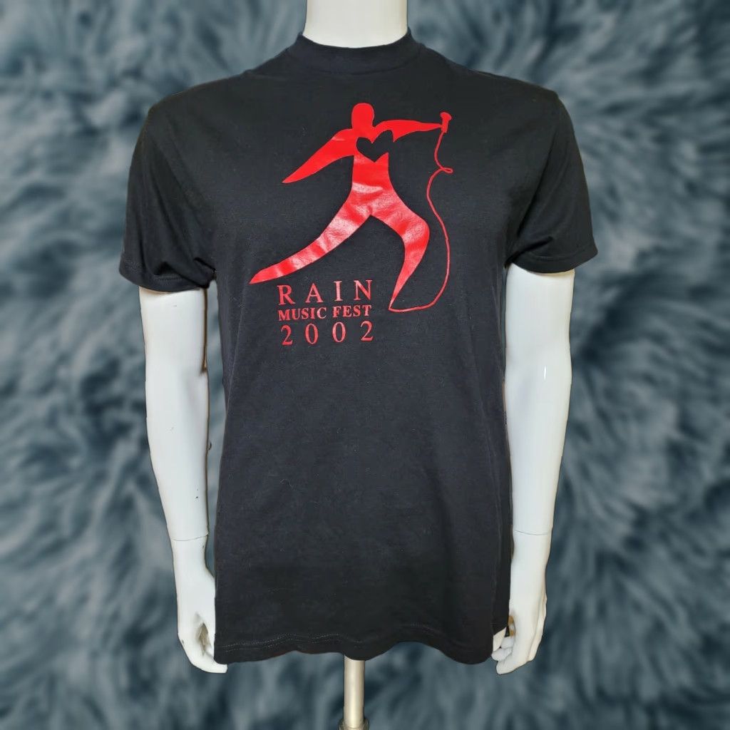 Hanes VTG Rain Music Fest 2002 T Shirt Medium Oklahoma City Shelly Phelps Panhandlers Hanes Black Graphic Tee Mens M Size US M / EU 48-50 / 2 - 1 Thumbnail