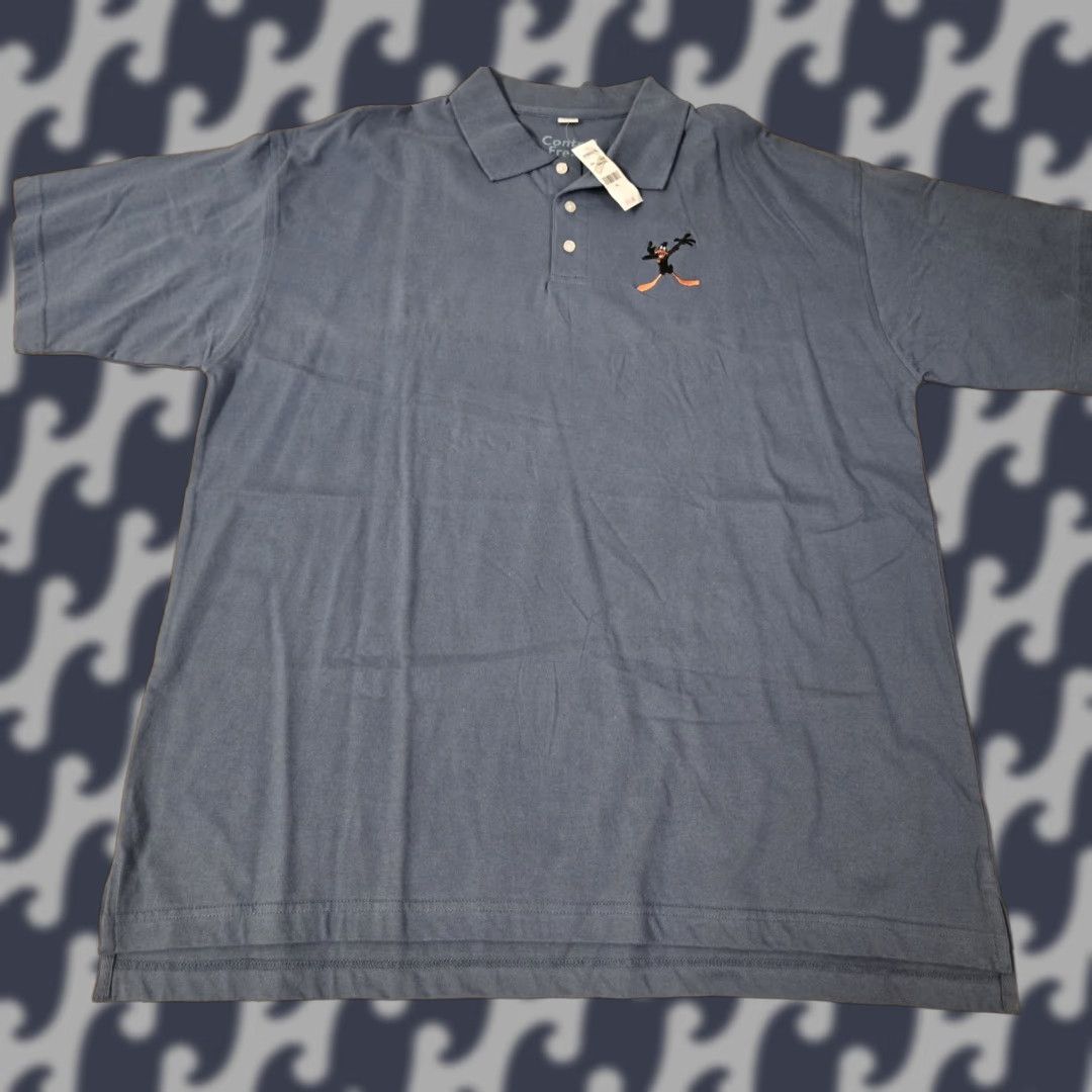 Vintage VINTAGE? (No) Warner Bros Control Freak Polo Shirt Mens XL Blue Daffy Duck Golf Size US XL / EU 56 / 4 - 1 Thumbnail