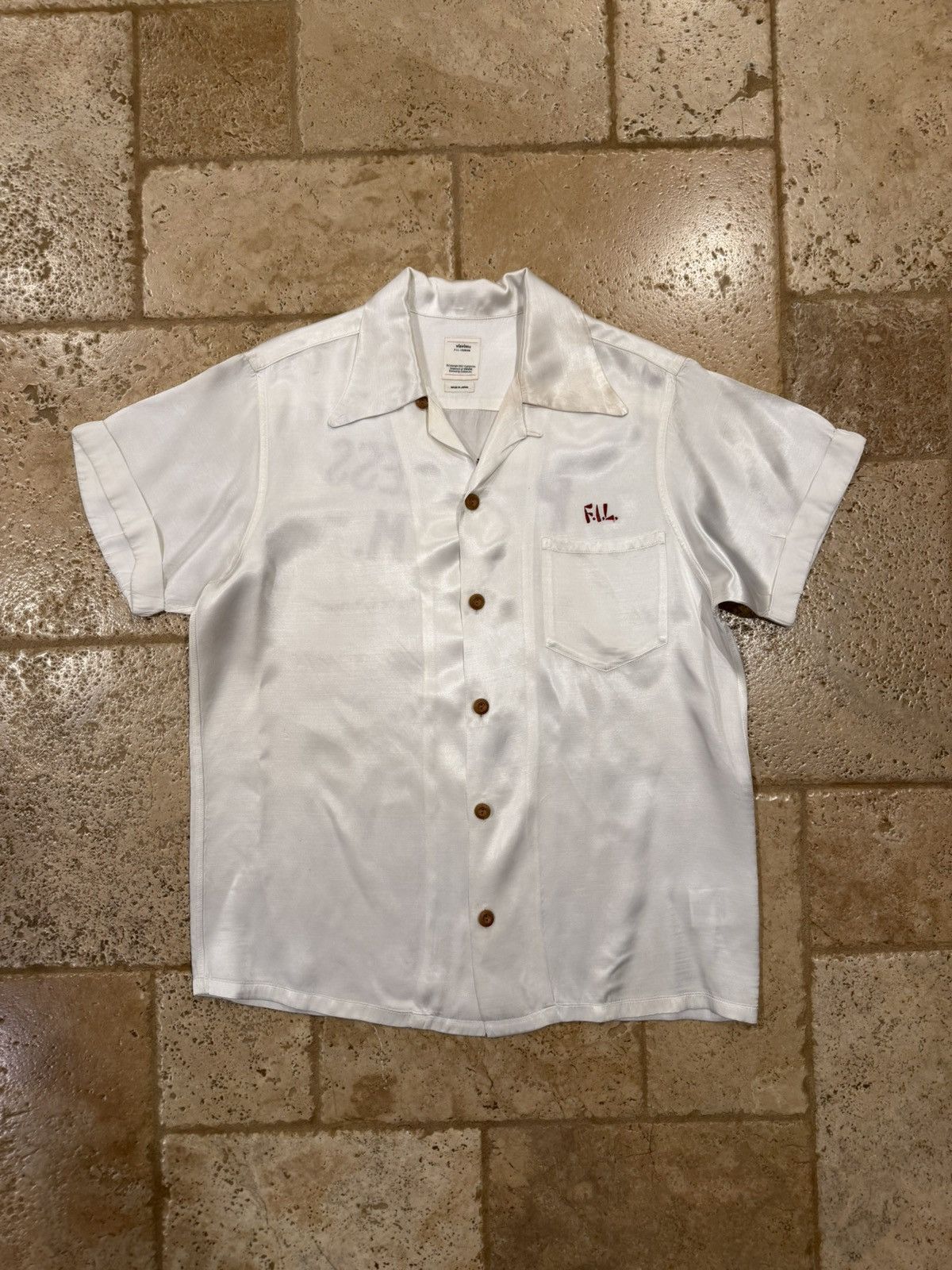 Visvim Visvim SS17 F.I.L. Irving Camp-Collar PEERLESS Satin Shirt Size US M / EU 48-50 / 2 - 2 Thumbnail