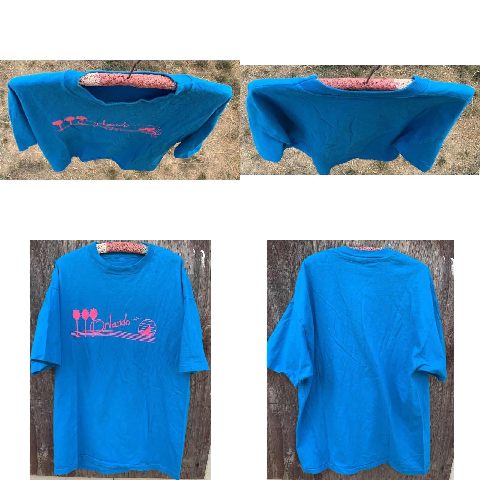 Pinko VINTAGE Orlando T Shirt Neon Pink Graphics Tee Single Stitch 80s 90s 2XL Blues? Size US XXL / EU 58 / 5 - 8 Thumbnail