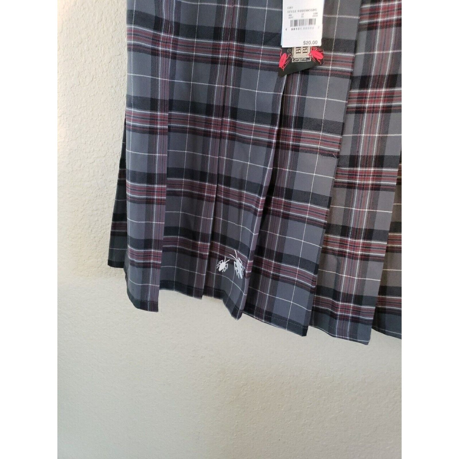 Other Beetlejuice Plaid Skirt Preppy Bugs XL Skort Pleated Goth Size 30" / US 8 / IT 44 - 7 Thumbnail