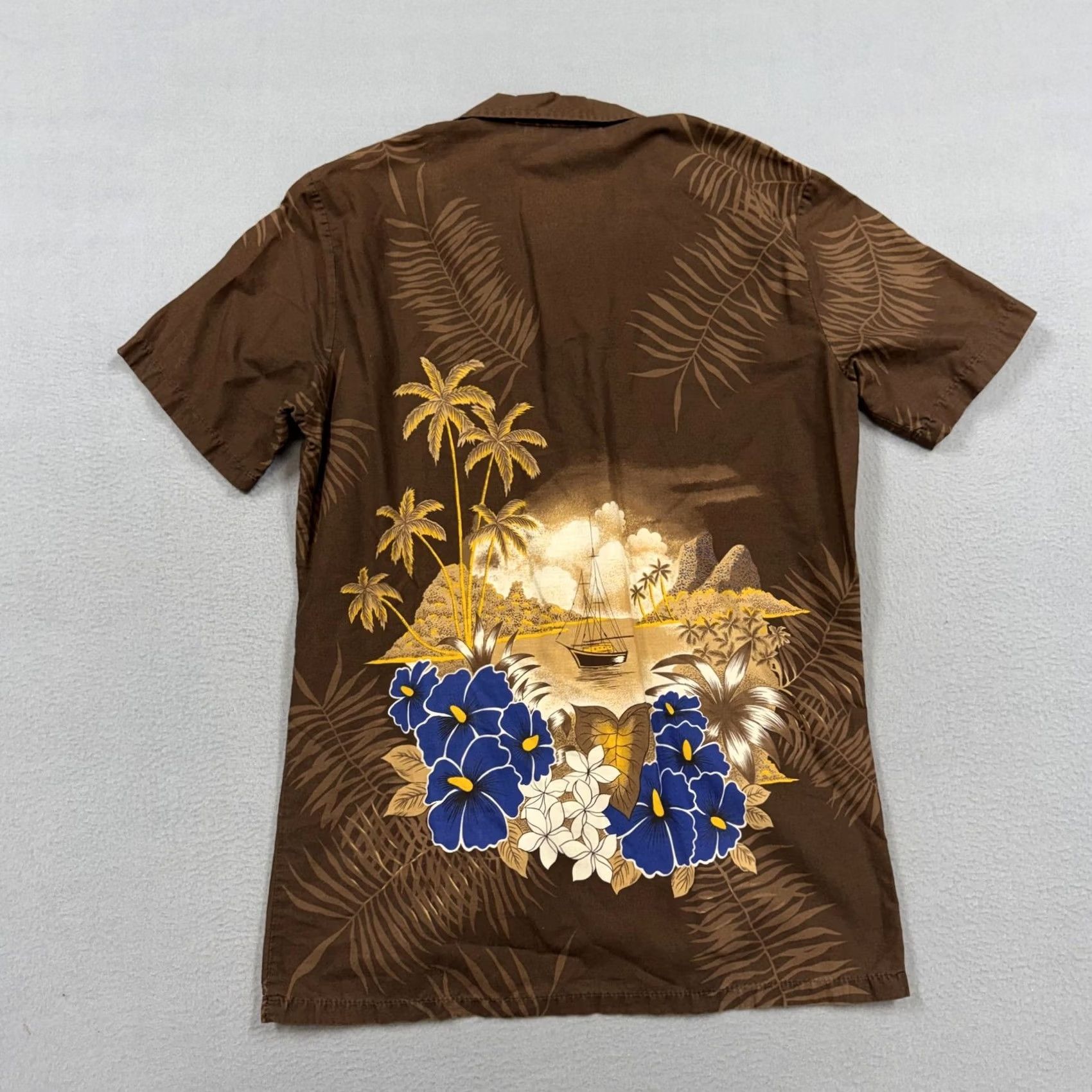 Ocean Pacific Vintage Ocean Pacific Shirt Mens S Brown Hawaiian Graphic Print Button-Up 70s USA Size US S / EU 44-46 / 1 - 6 Thumbnail