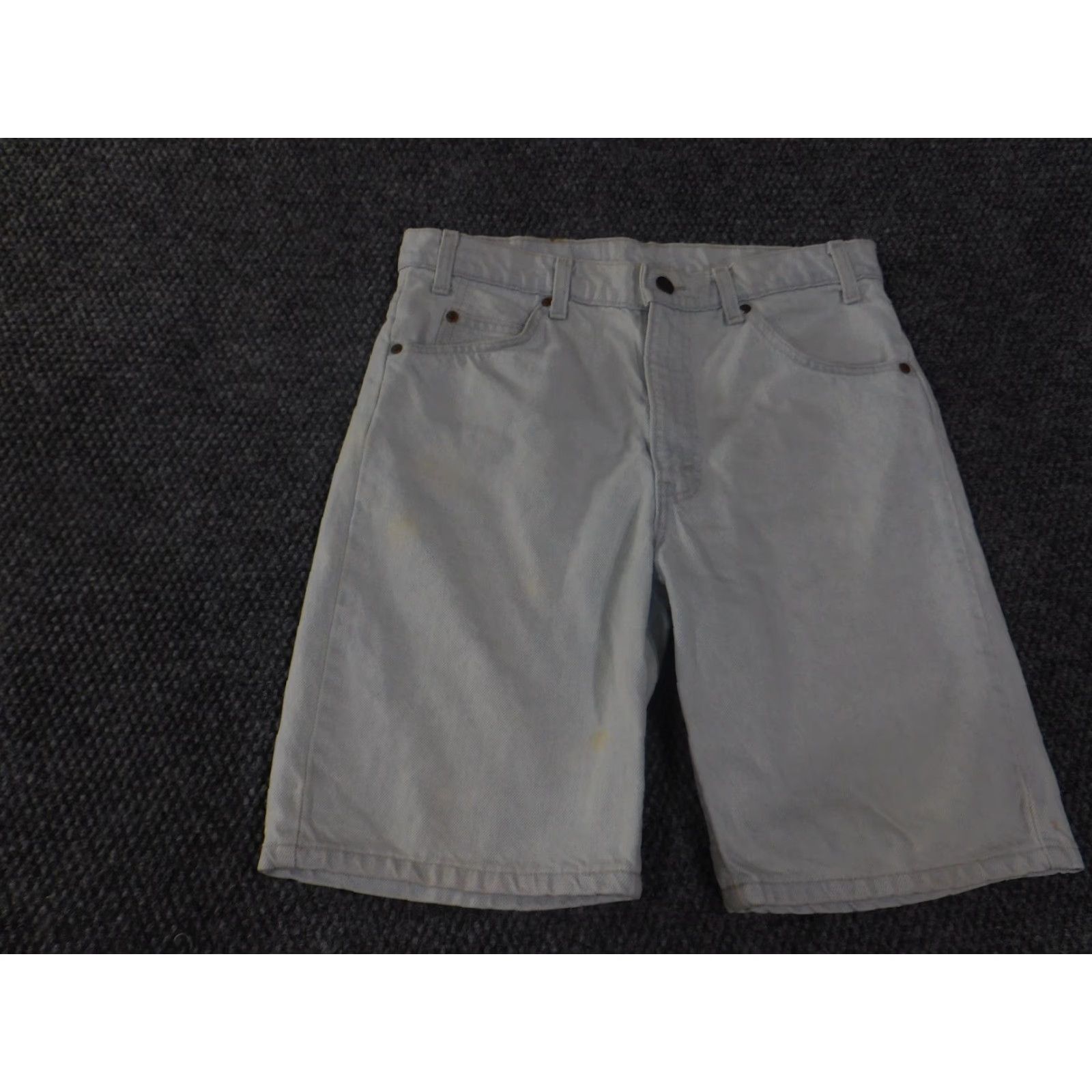 Levi's VINTAGE Levi's 505 Shorts Mens 33 Beige Denim Chino 5-Pocket 10 In Inseam Beige Regular Men Vintage Set Orange Tab Casual Summer Spring Fall Size US 33 - 3 Thumbnail