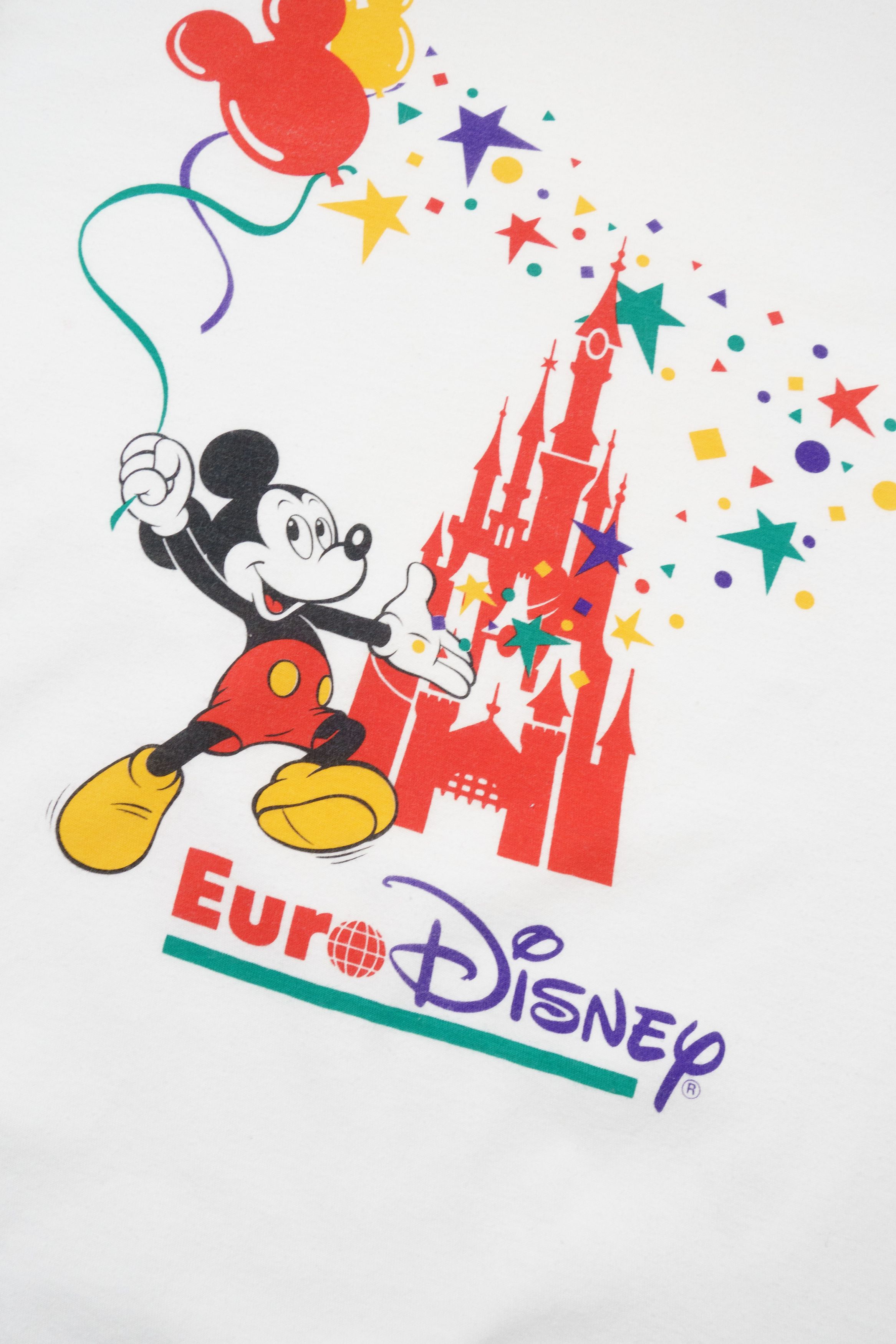 Disney 90s Euro Disney Mickey Mouse Cinderella Castle T-Shirt Size US XL / EU 56 / 4 - 4 Thumbnail