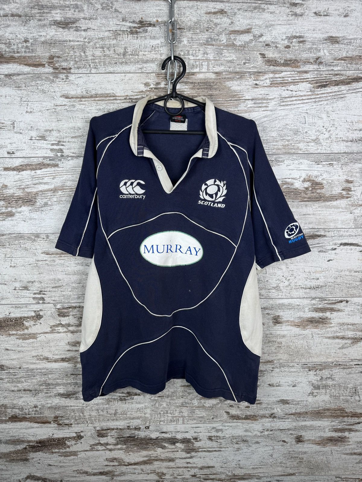Vintage Mens Vintage Canterbury Scotland rugby polos T-shirt jersey Size US XL / EU 56 / 4 - 1 Thumbnail