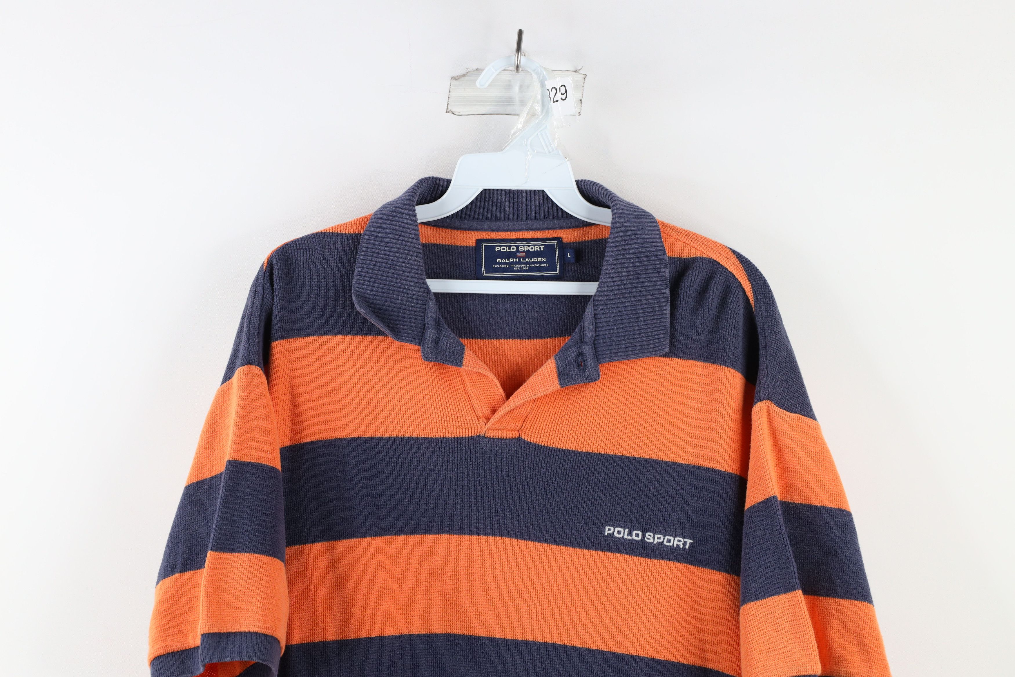 Ralph Lauren × Vintage Vintage 90s Polo Sport Ralph Lauren Thermal Knit Polo Shirt Size US L / EU 52-54 / 3 - 2 Thumbnail