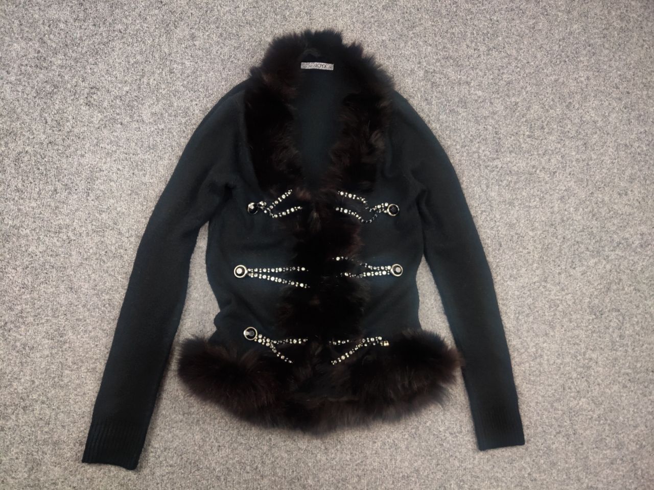 If Six Was Nine Vintage Y2K Grunge cardigan fur chains if six was nine Size L / US 10 / IT 46 - 7 Thumbnail