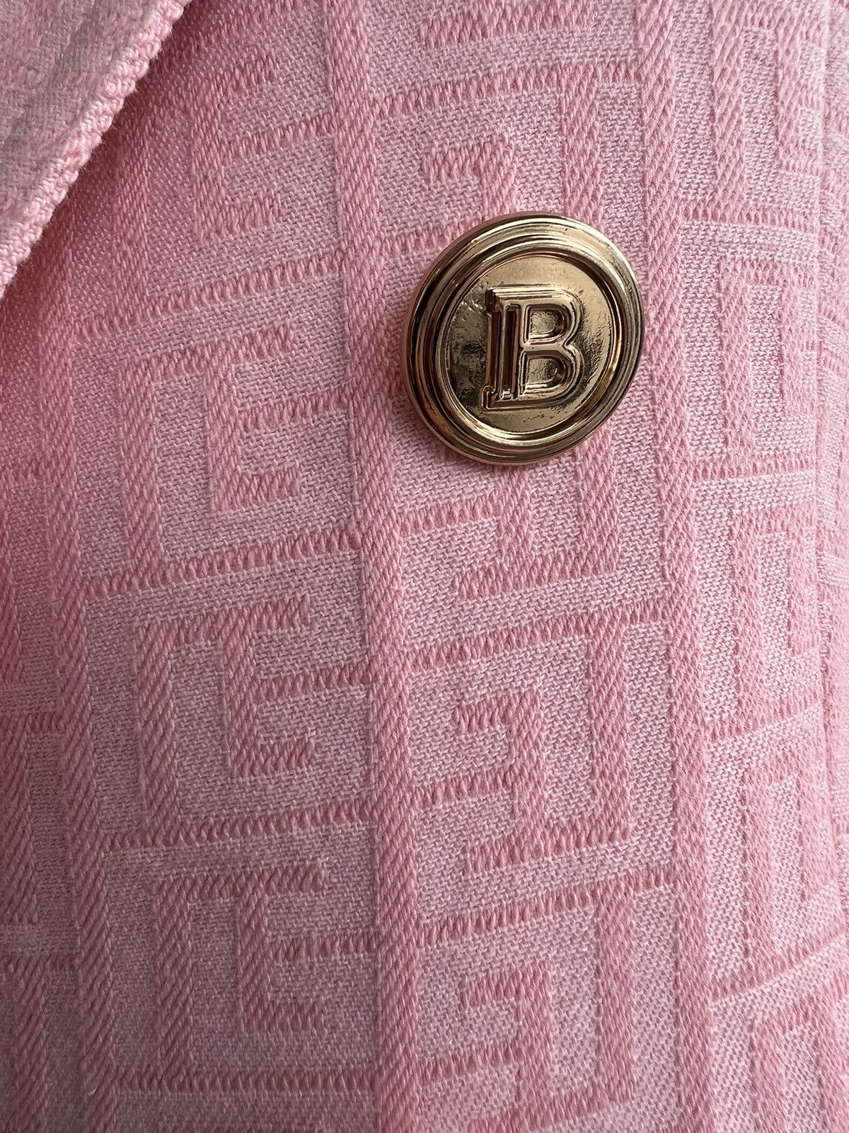Other Quality Cotton Textured Jacquard Button Decoration Long Sleeve Slim Fit Casual Commuter Women's Blazer Size L / US 10 / IT 46 - 3 Thumbnail