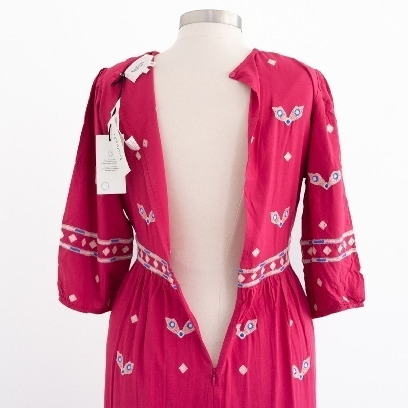 ba&sh ba&sh. Java Embroidered Boho Midi Dress. Size L / US 10 / IT 46 - 13 Thumbnail