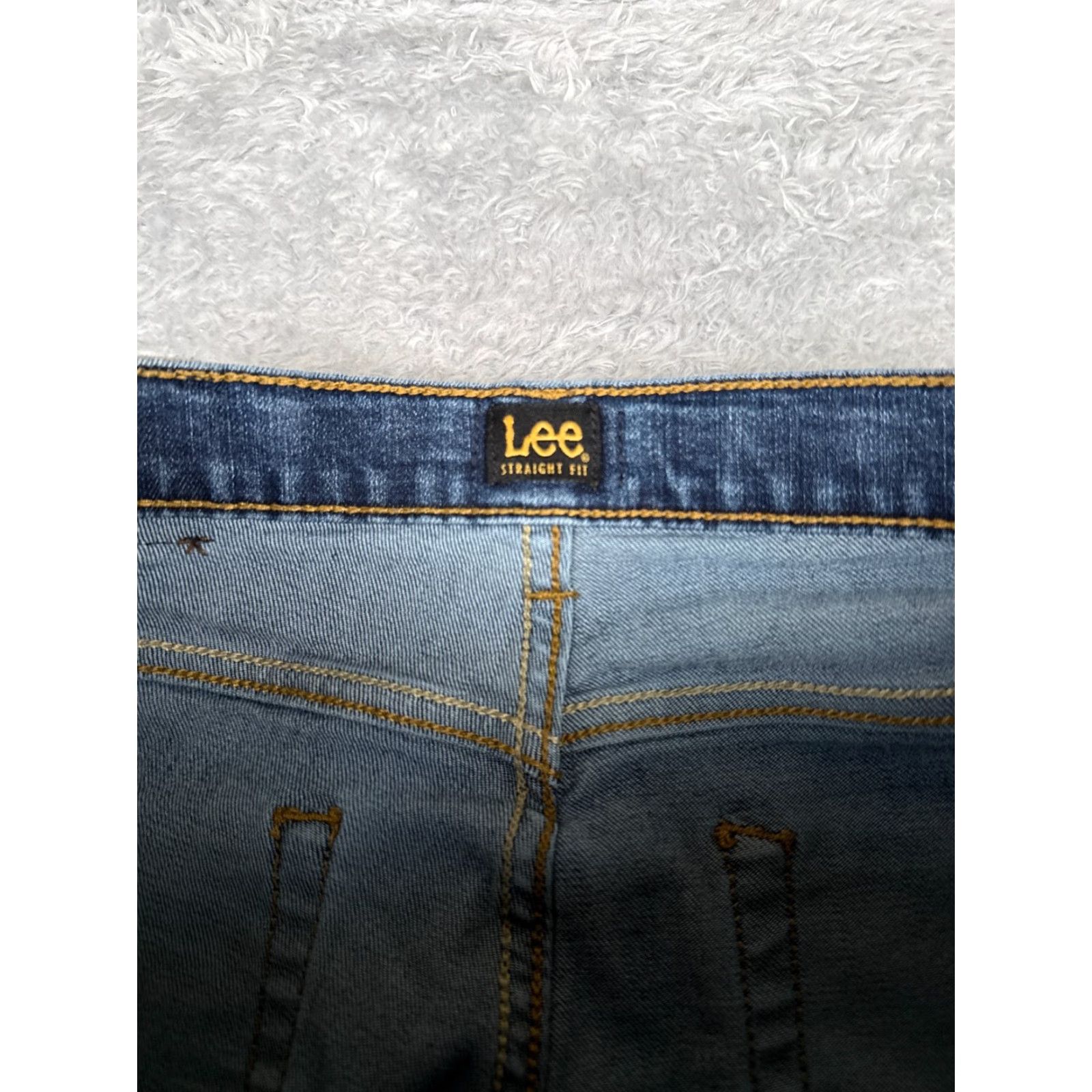 Lee Lee Jeans Womens Jeans 16 Blue Denim Straight Low Rise 28x28 Cotton Blend 5-Pocket Design Regular Vintage? No Size 38" / US 16 / IT 52 - 6 Thumbnail