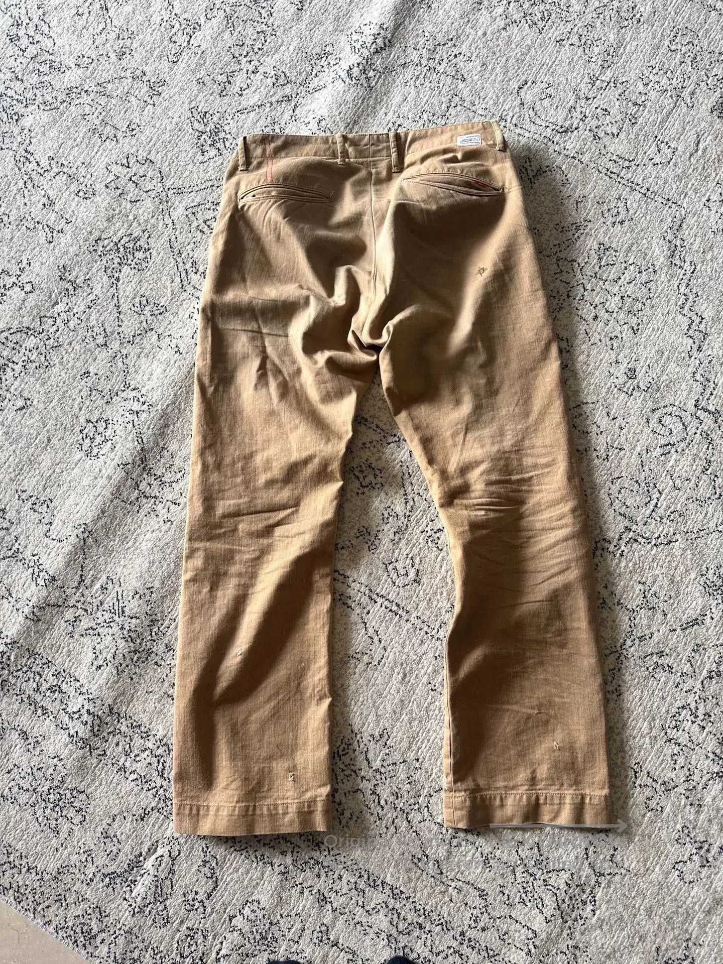 Japanese Brand ANACHRONORM Retro Distressed Pants. Size US 32 / EU 48 - 2 Thumbnail